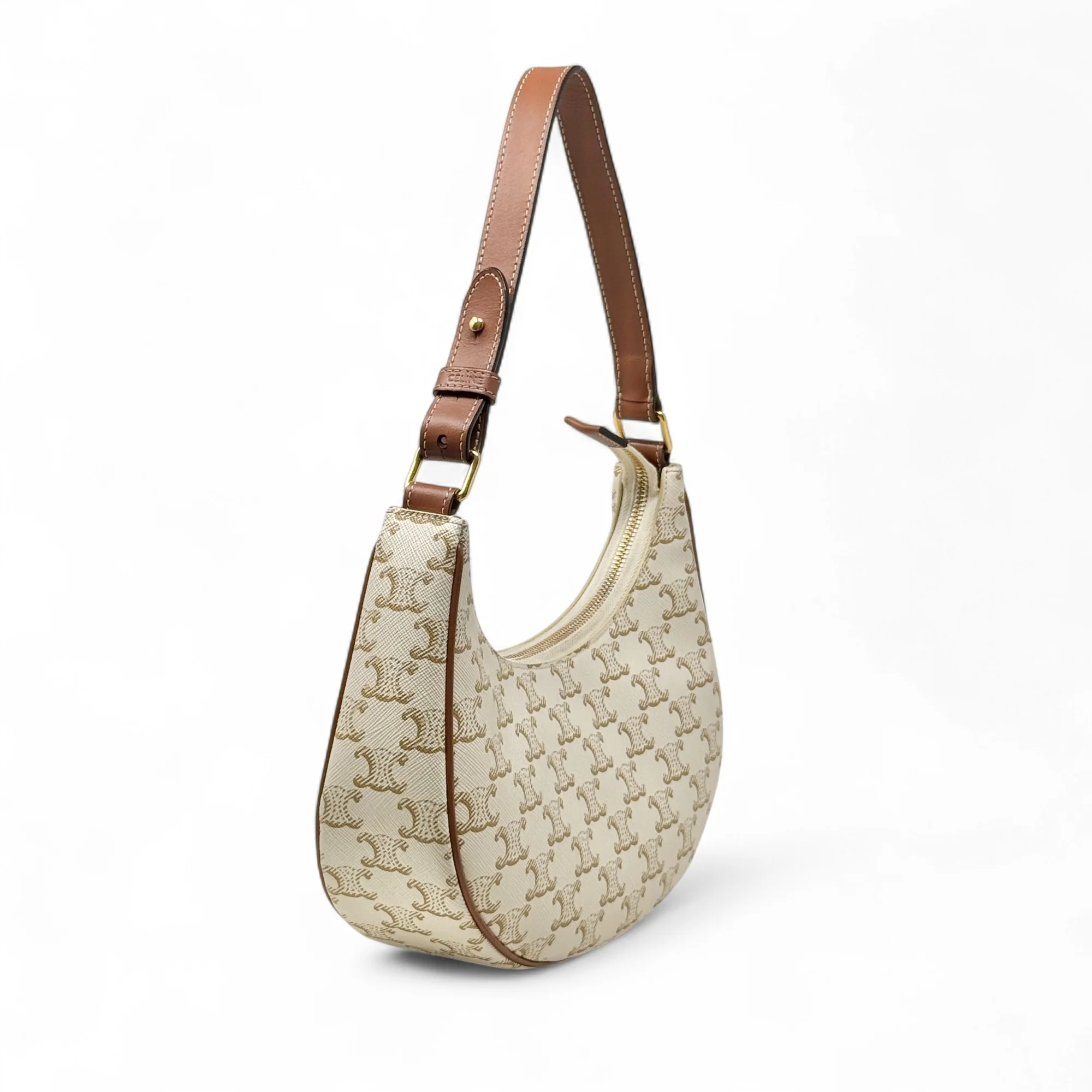 Celine White Triomphe Ava Bag - Image 4