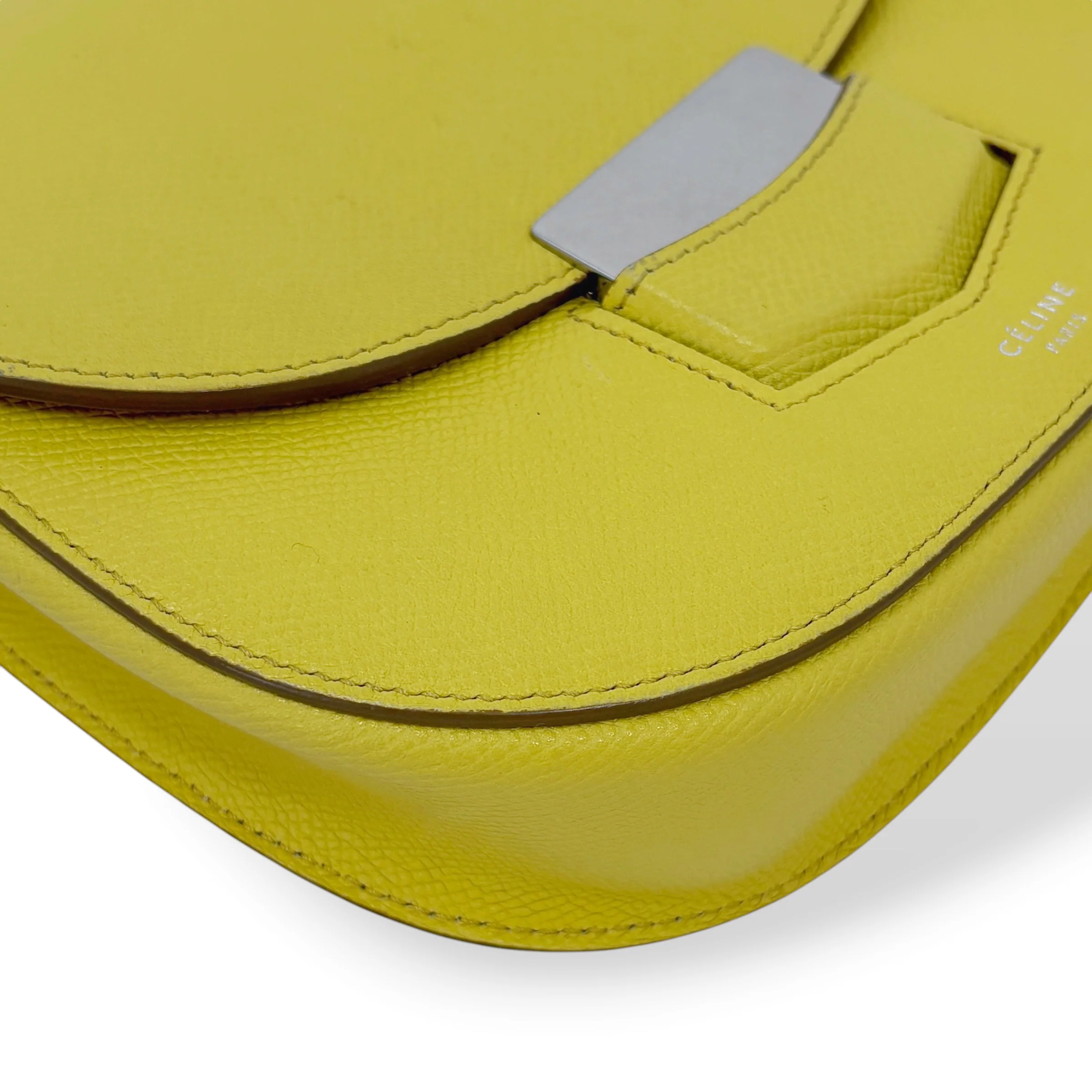 Celine Yellow Small Trotteur Bag - Image 10