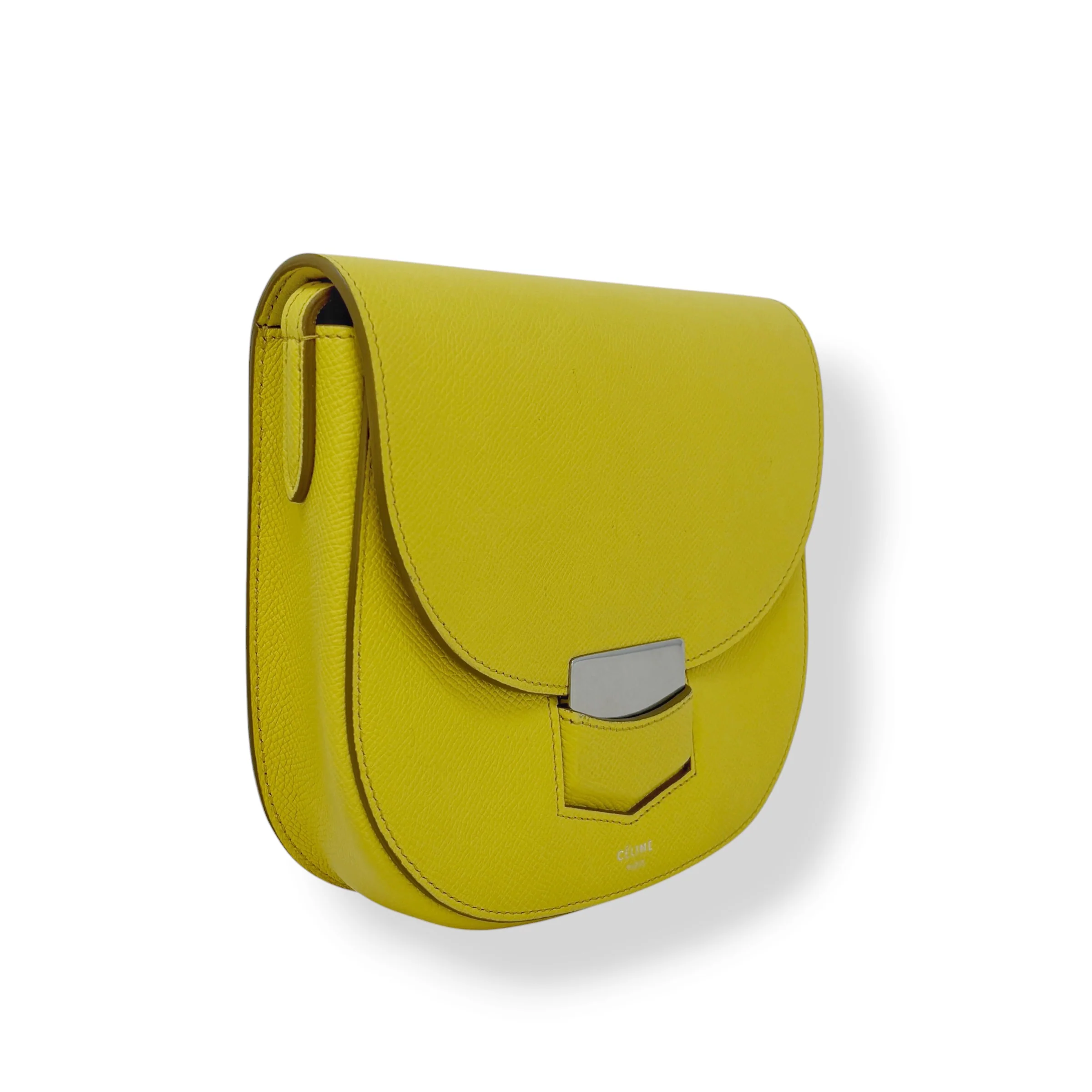 Celine Yellow Small Trotteur Bag - Image 4