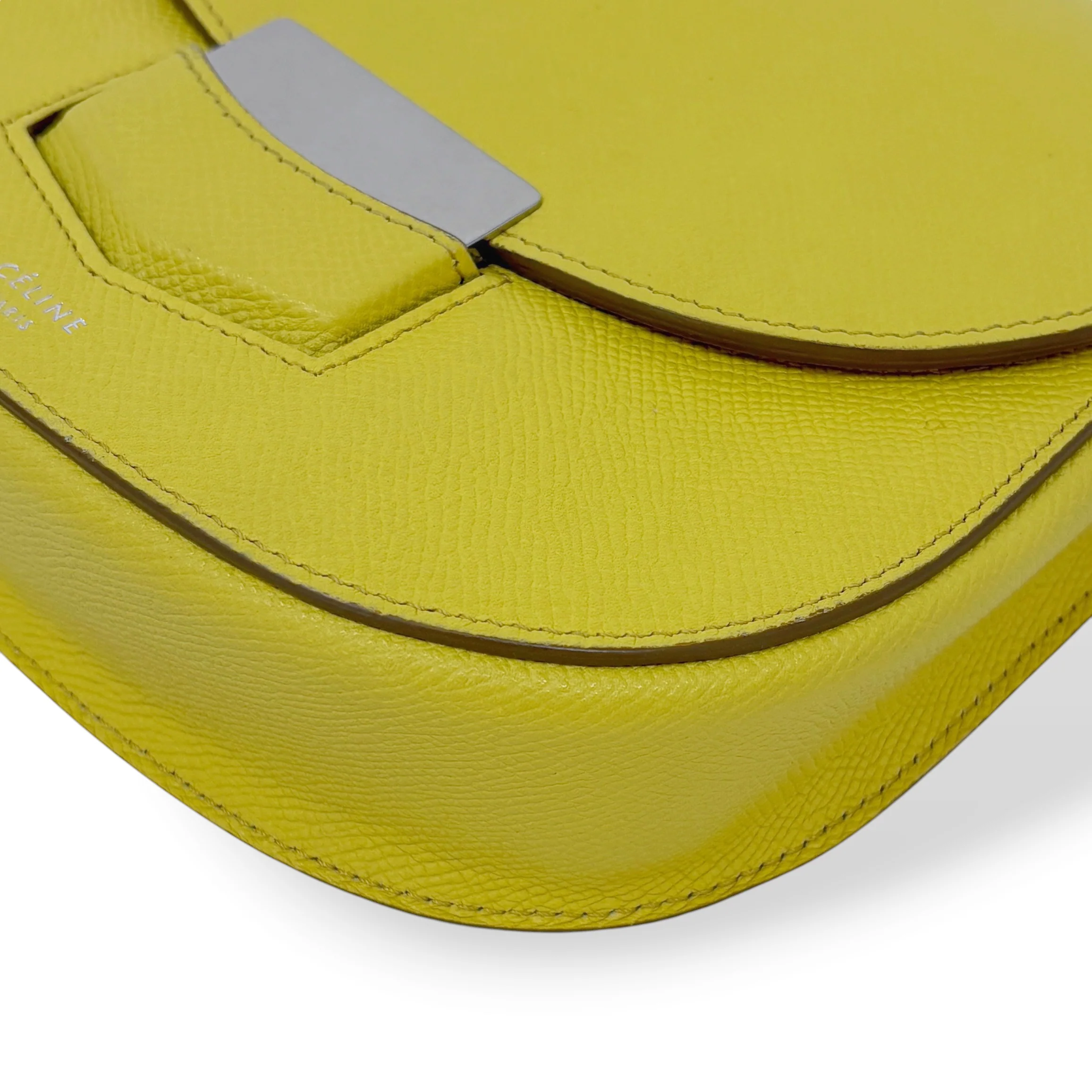 Celine Yellow Small Trotteur Bag - Image 9