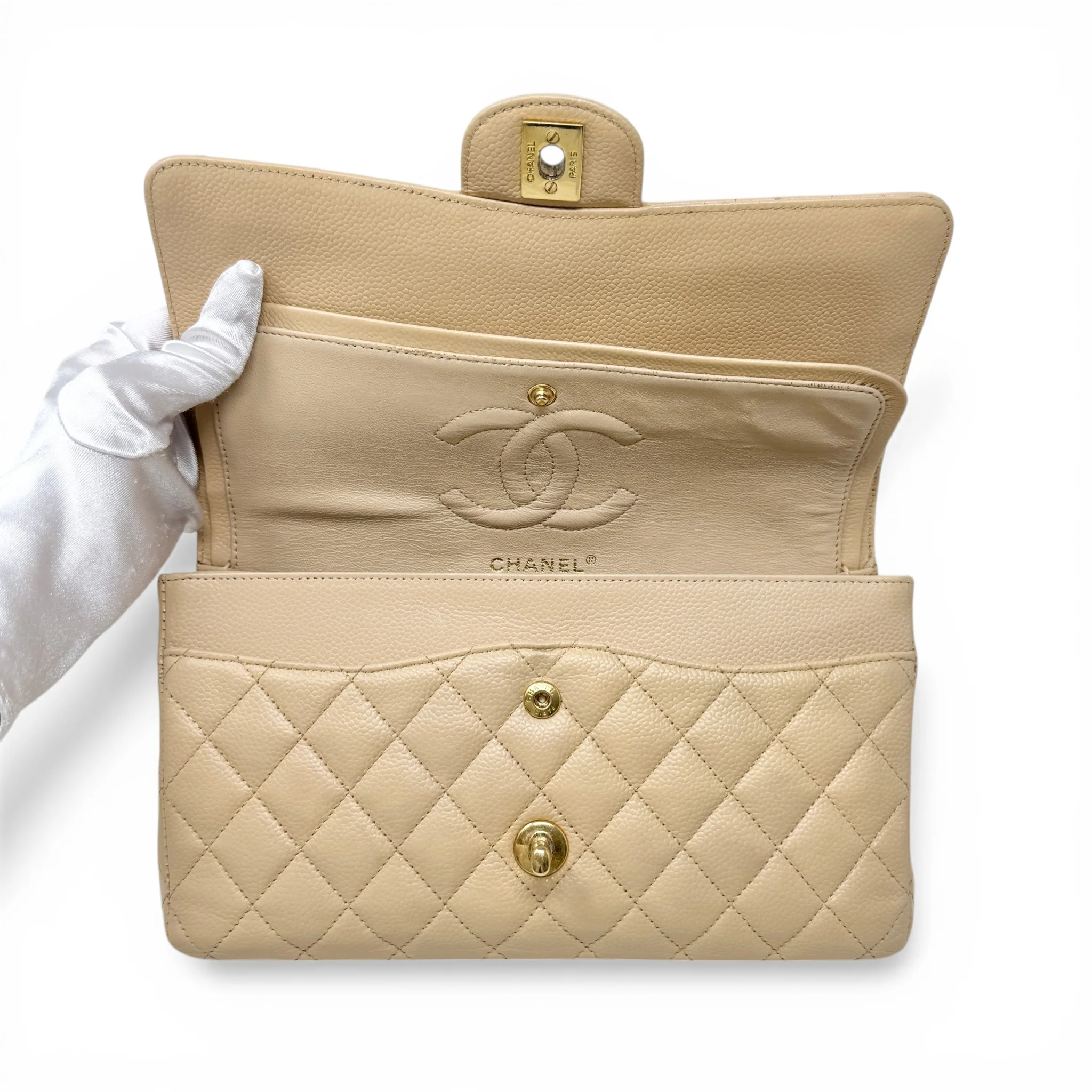 Chanel Beige Medium Classic Flap - Image 12