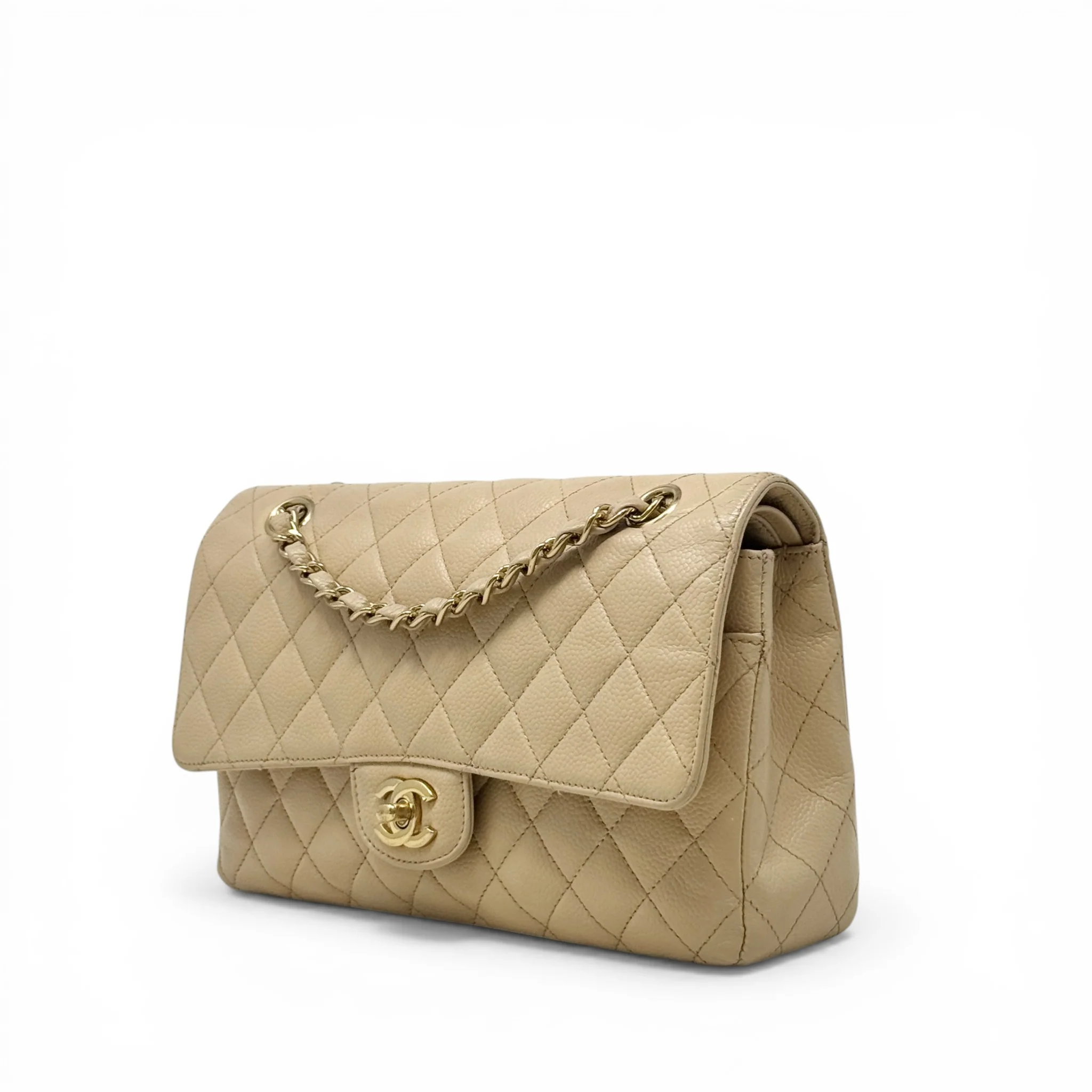 Chanel Beige Medium Classic Flap - Image 2