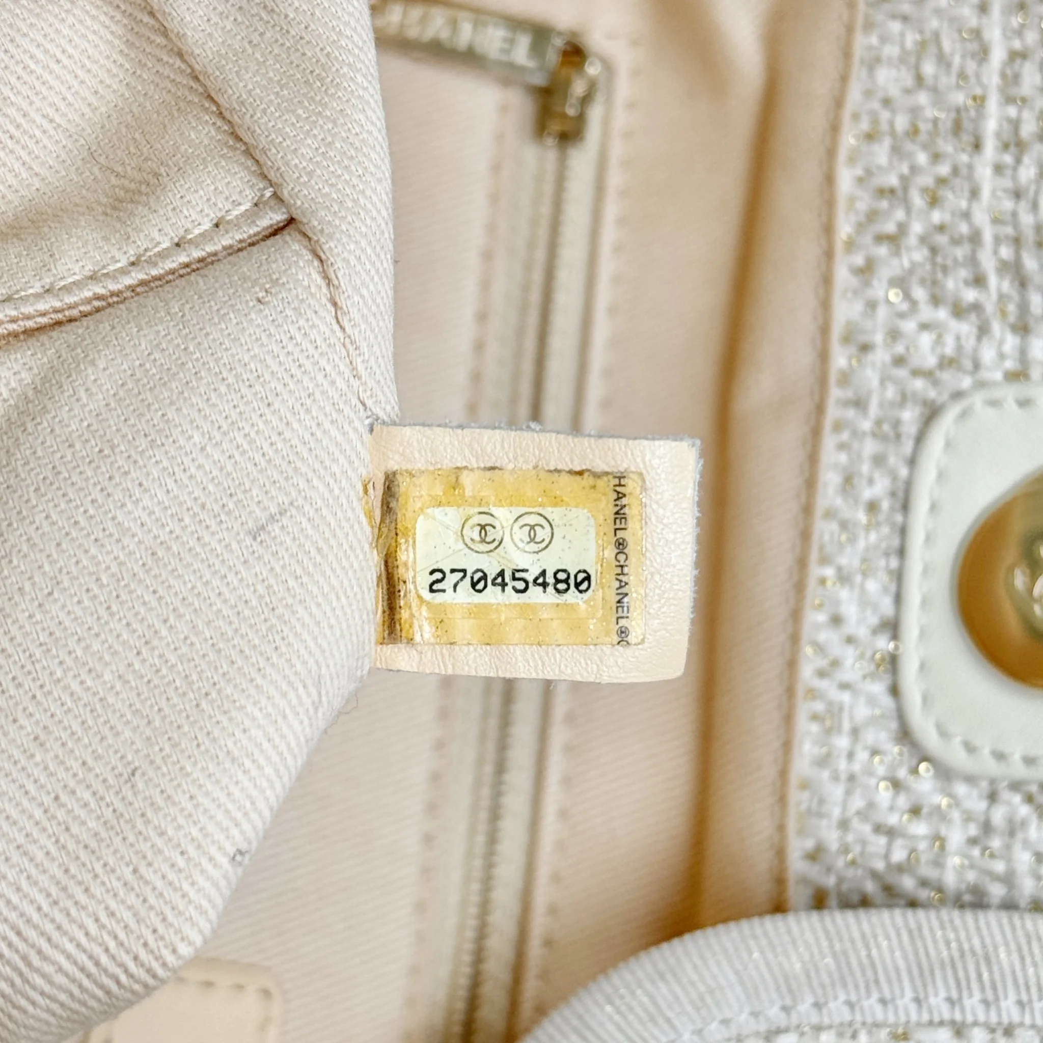 Chanel Beige Tweed Medium Deauville Tote - Image 13