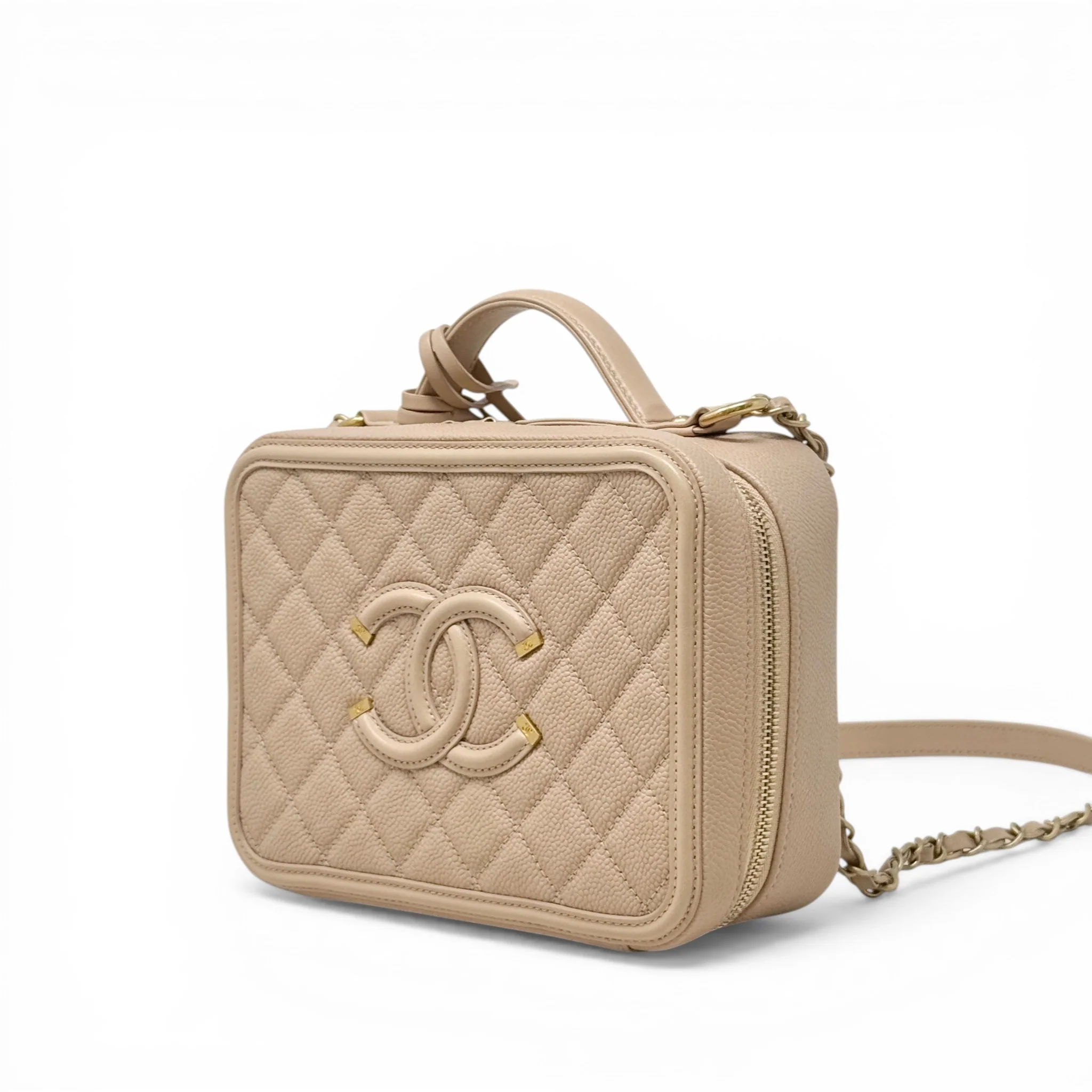 Chanel Beige Medium Filigree Case - Image 2