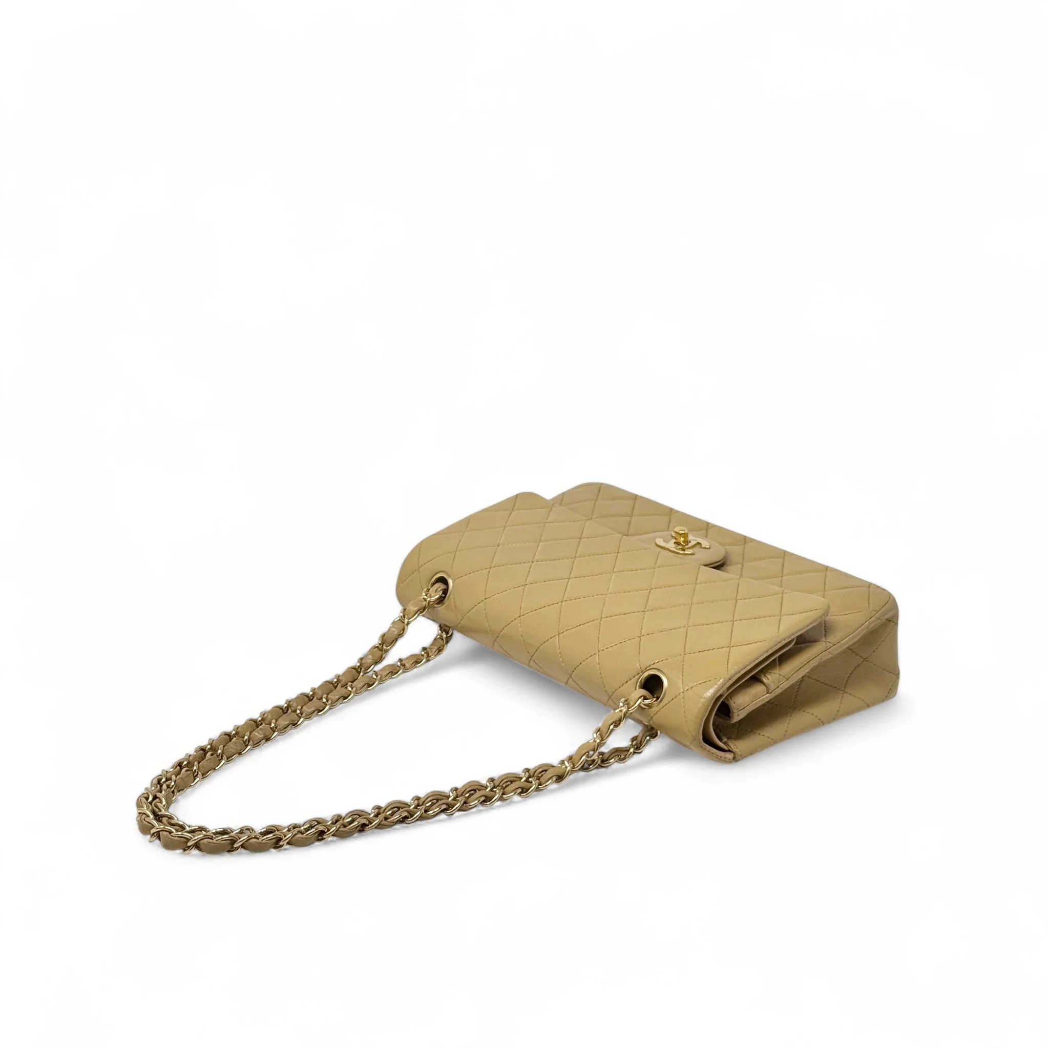 Chanel Beige Medium Vintage Classic Flap - Image 15