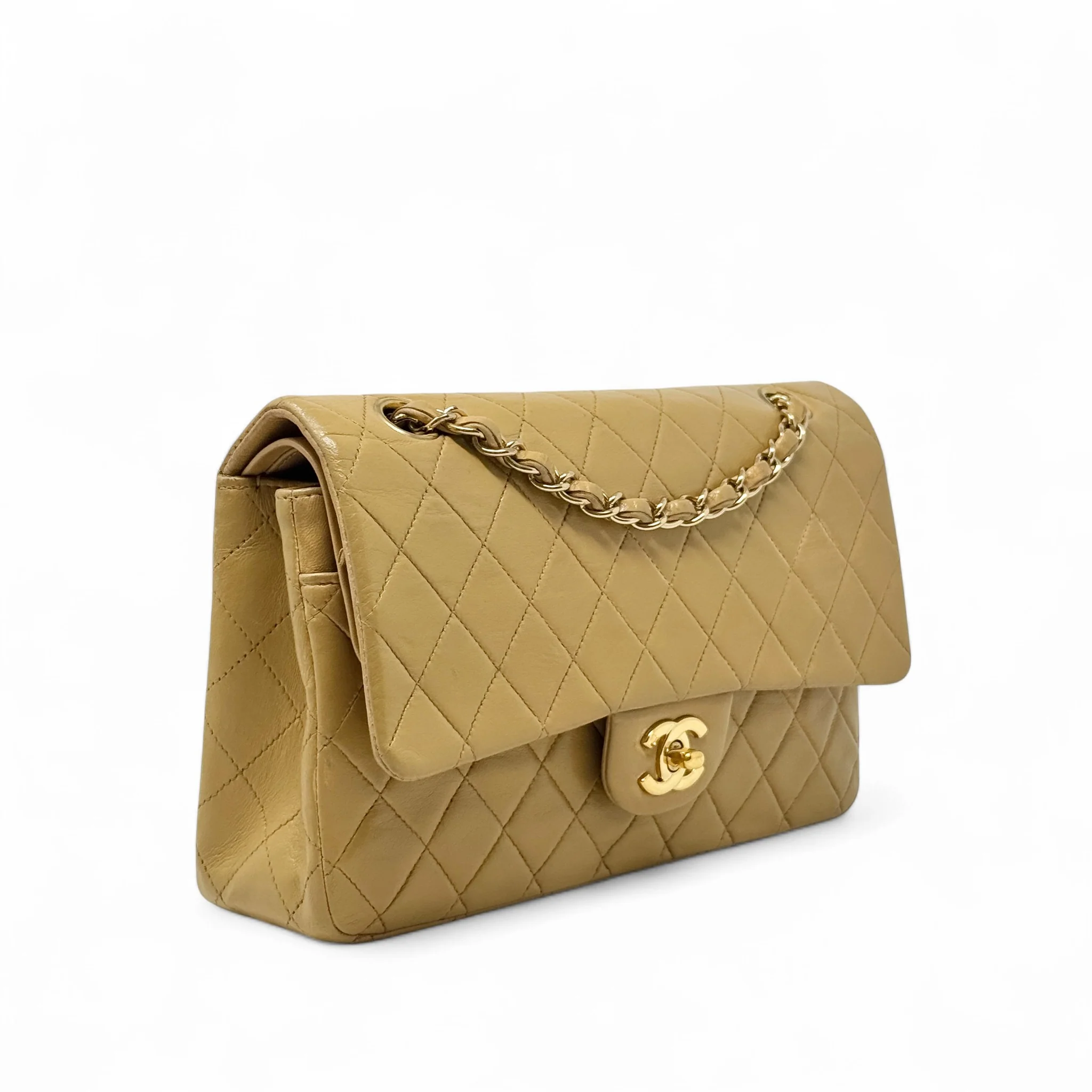 Chanel Beige Medium Vintage Classic Flap - Image 4