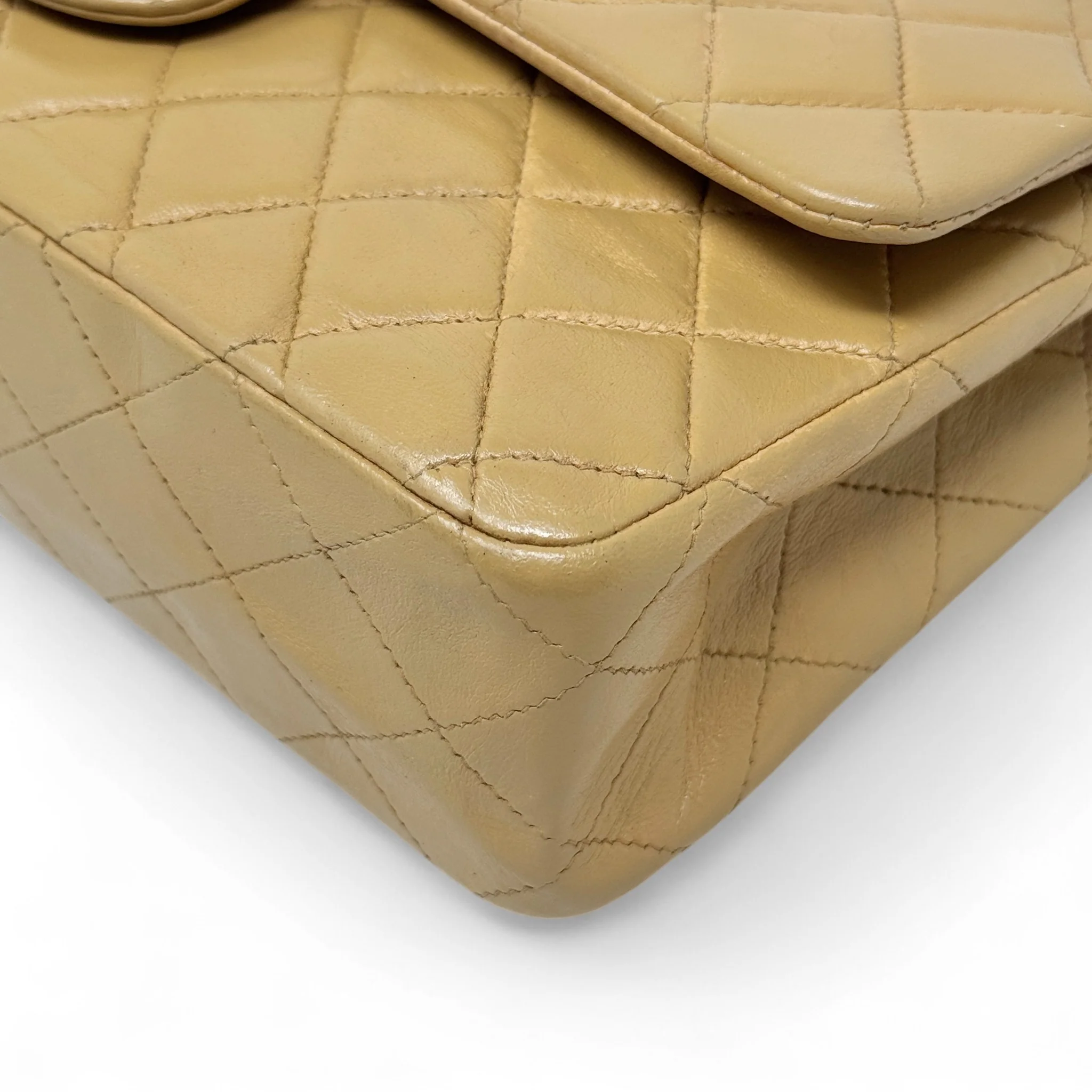 Chanel Beige Medium Vintage Classic Flap - Image 6