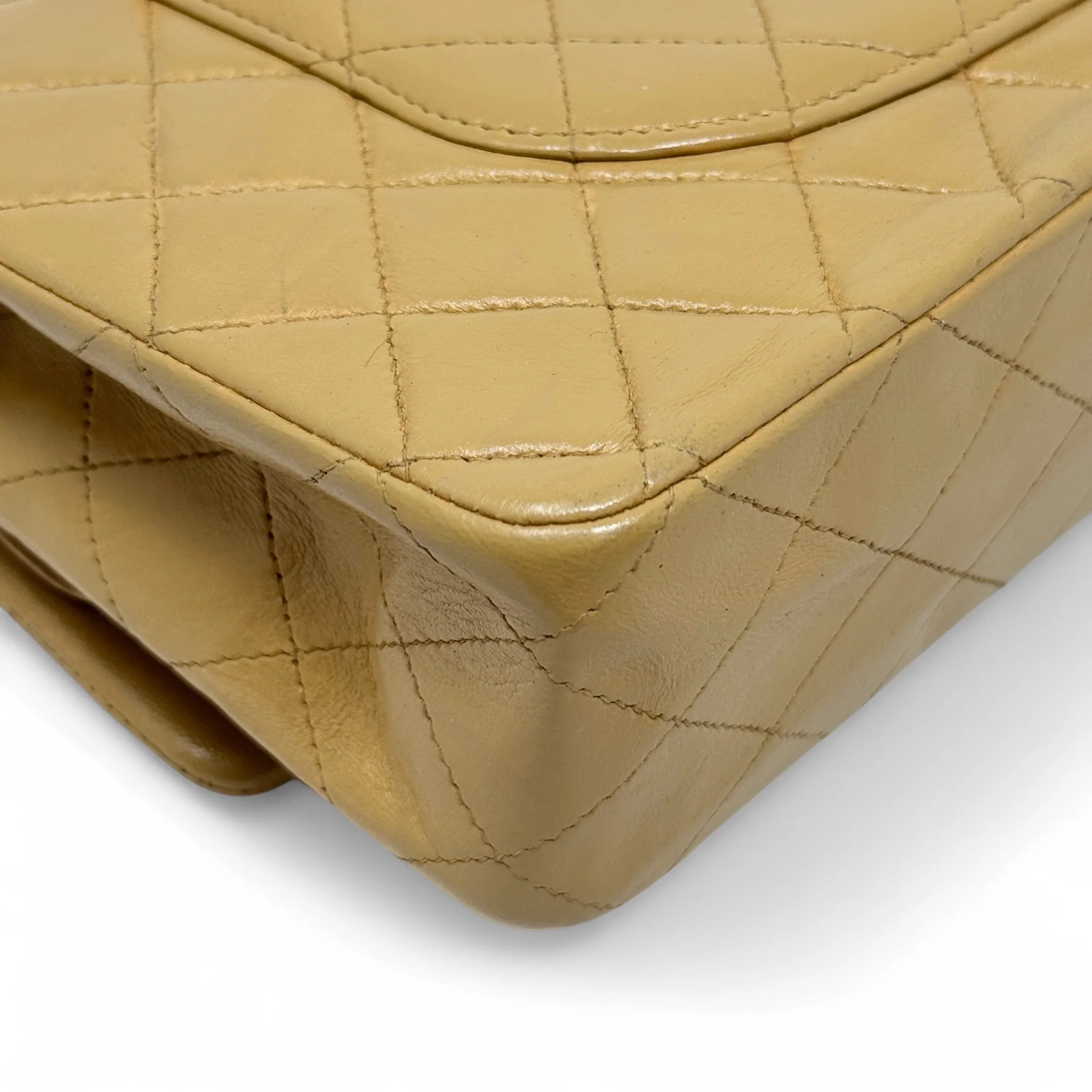Chanel Beige Medium Vintage Classic Flap - Image 9