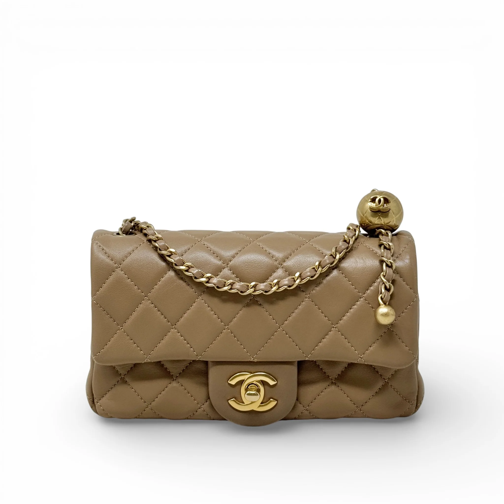 Chanel Beige Mini Pearl Crush Flap
