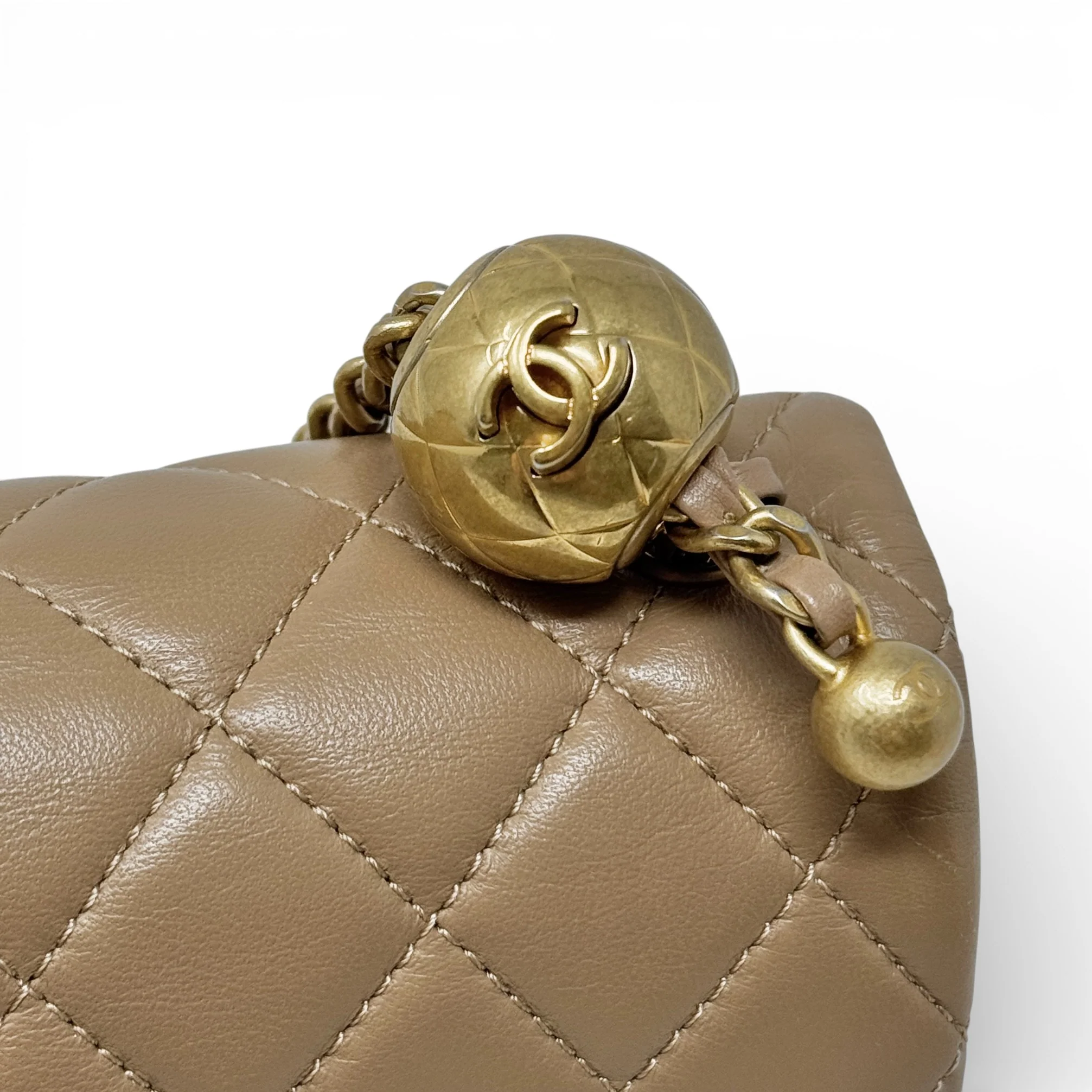 Chanel Beige Mini Pearl Crush Flap - Image 11