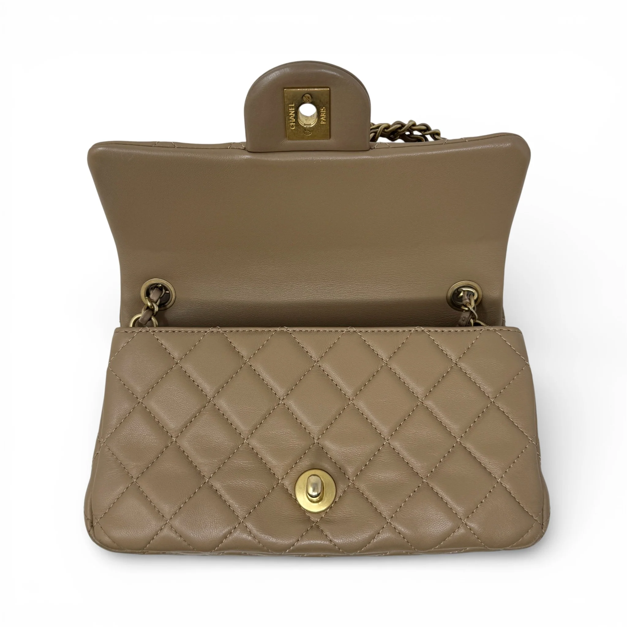 Chanel Beige Mini Pearl Crush Flap - Image 12