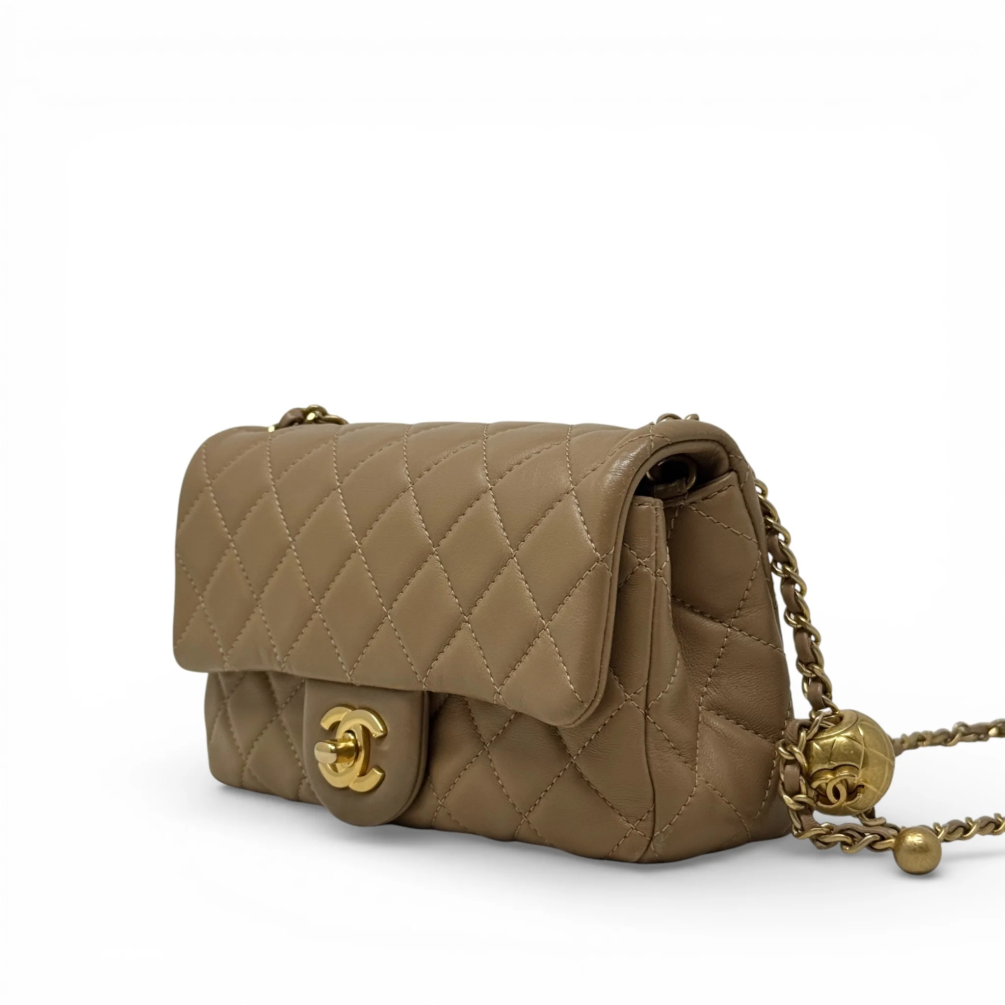 Chanel Beige Mini Pearl Crush Flap - Image 2