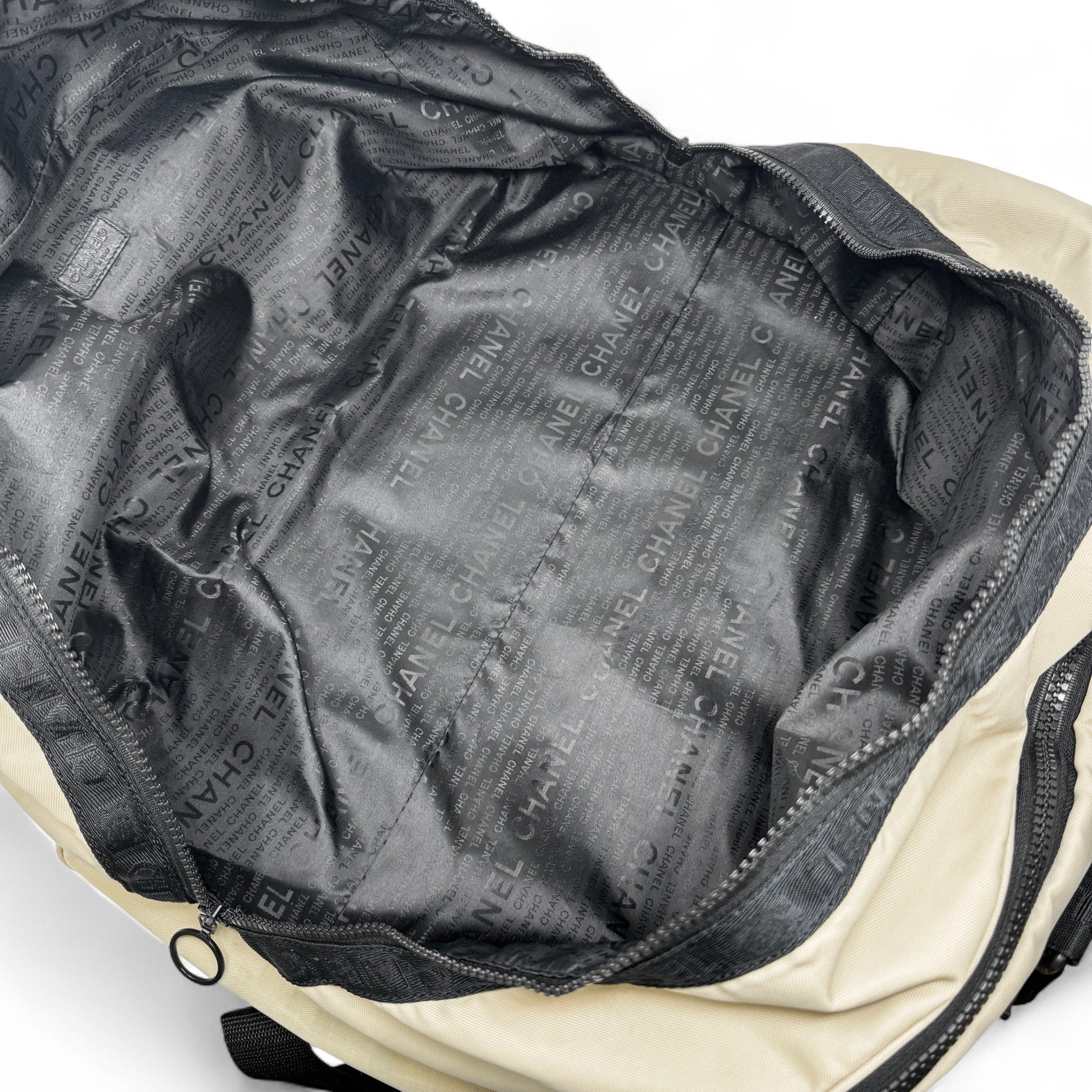 Chanel Beige Nylon Sports Duffle - Image 13