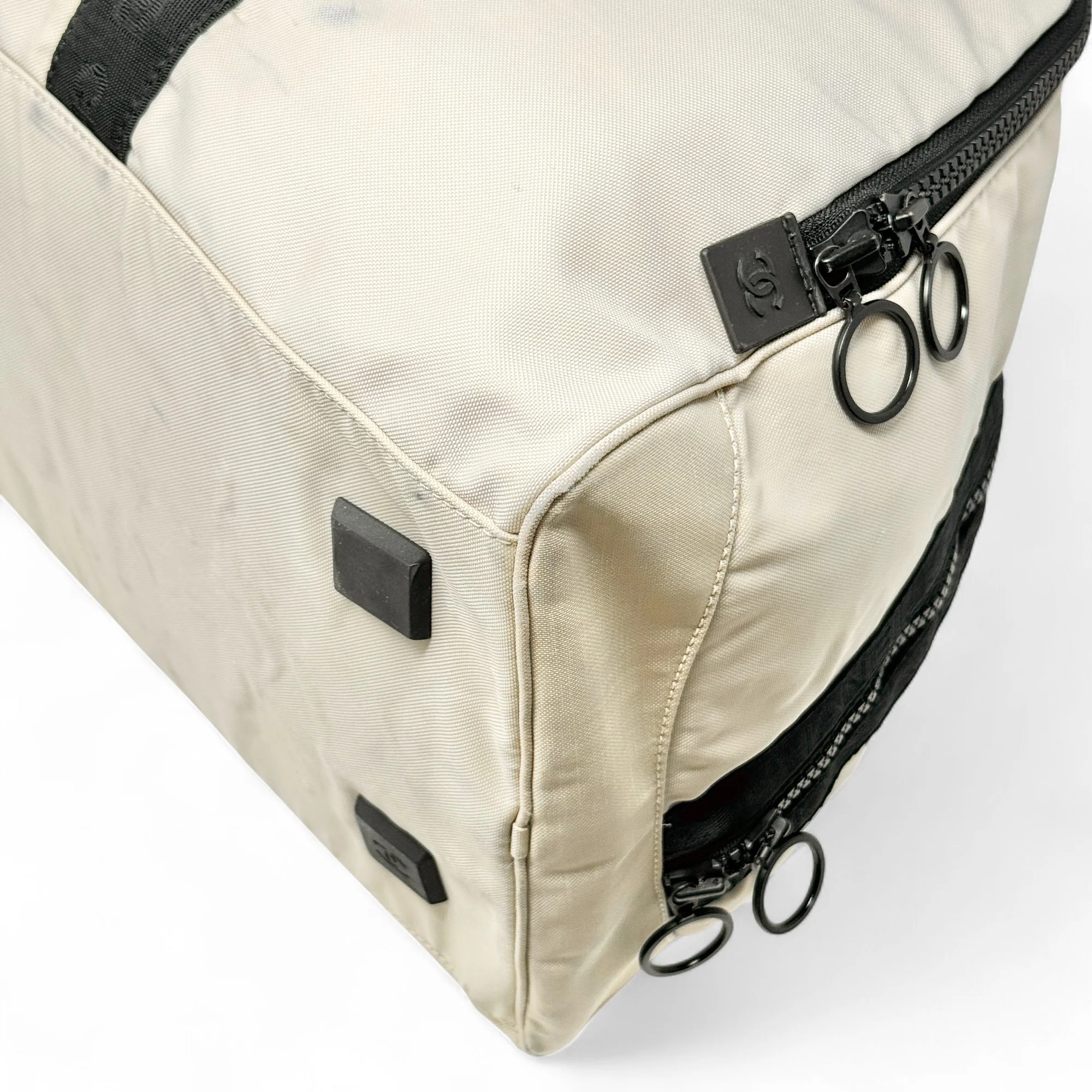 Chanel Beige Nylon Sports Duffle - Image 6