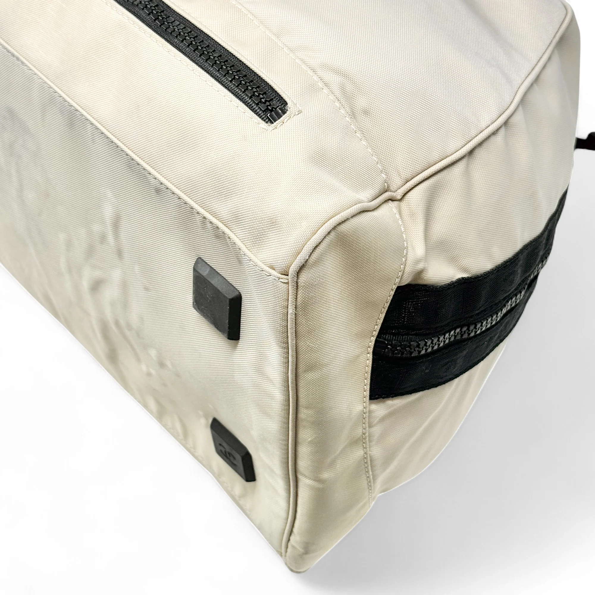 Chanel Beige Nylon Sports Duffle - Image 8