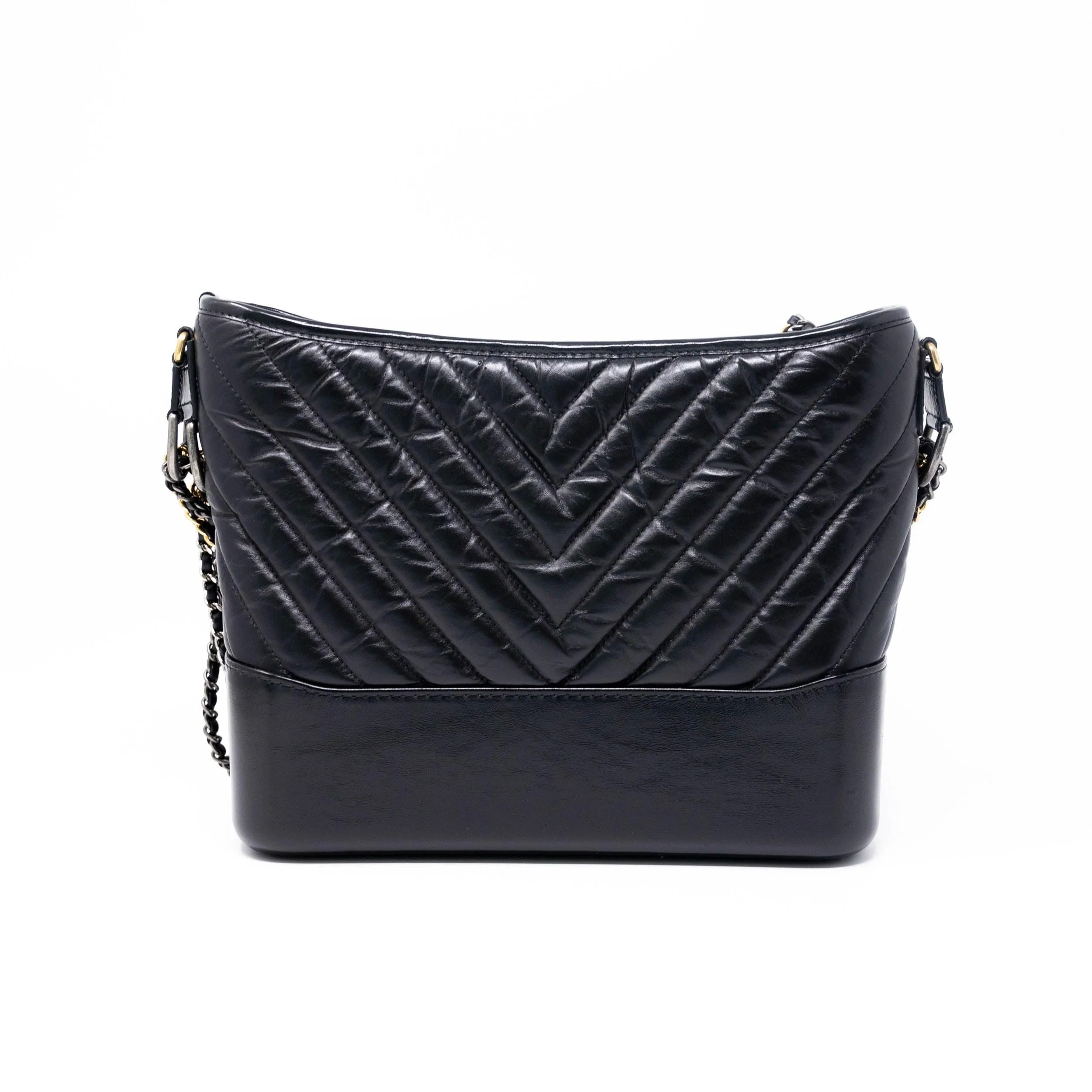 Chanel Black Chevron Medium Gabrielle Hobo - Image 3