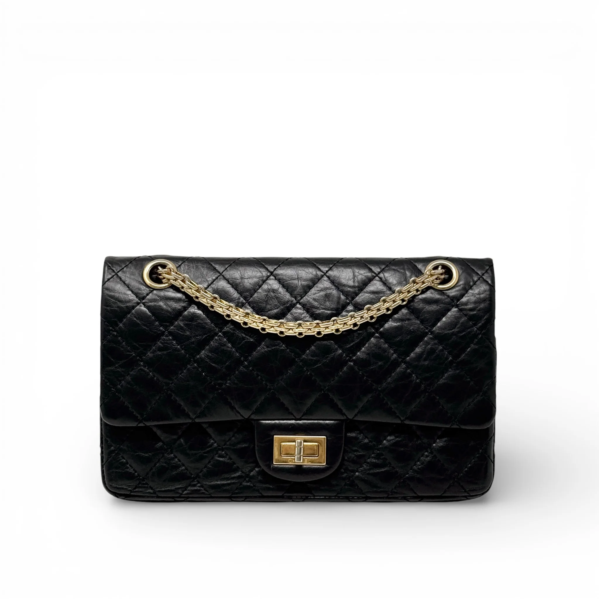 Chanel Black Calfskin 2.55 Reissue 225