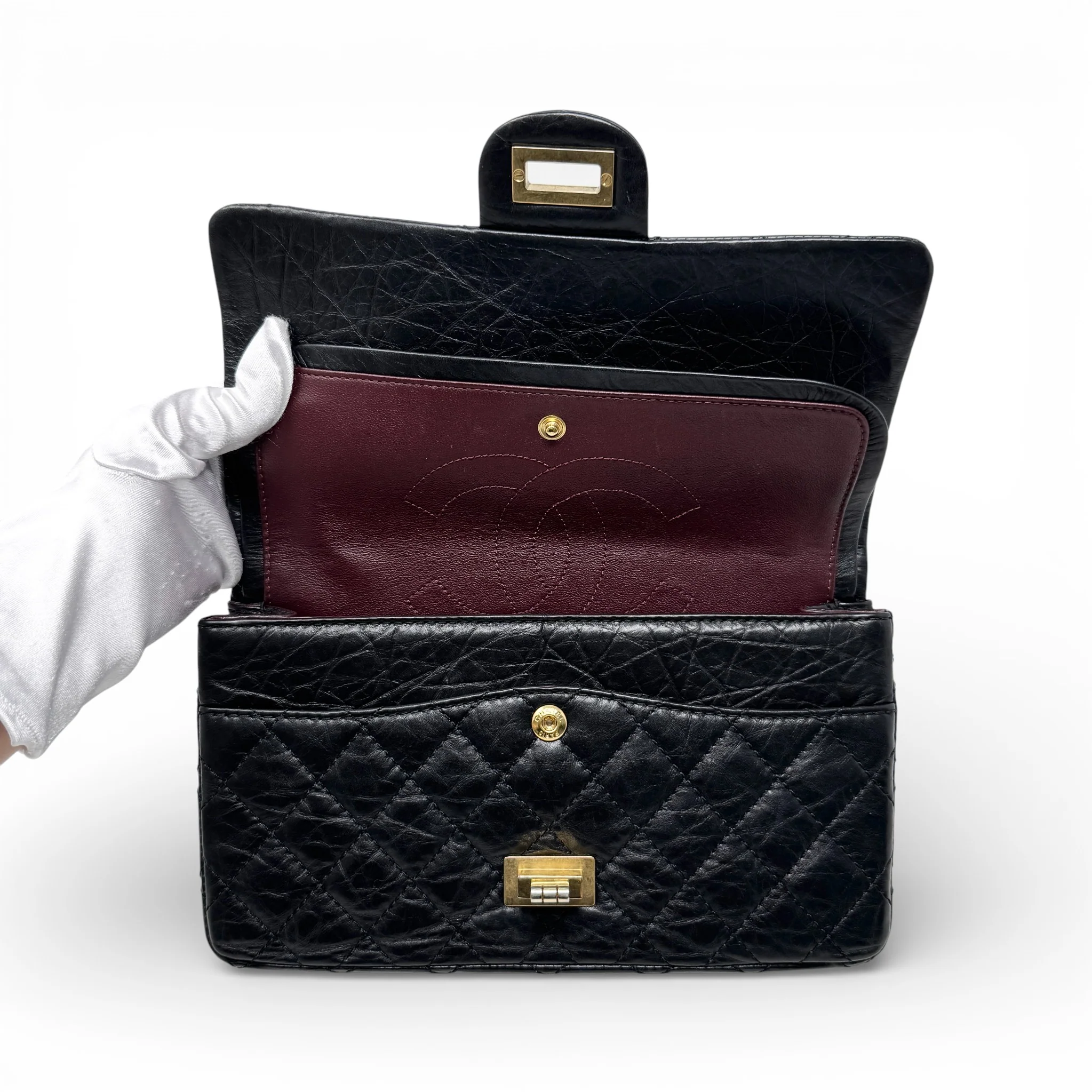 Chanel Black Calfskin 2.55 Reissue 225 - Image 7