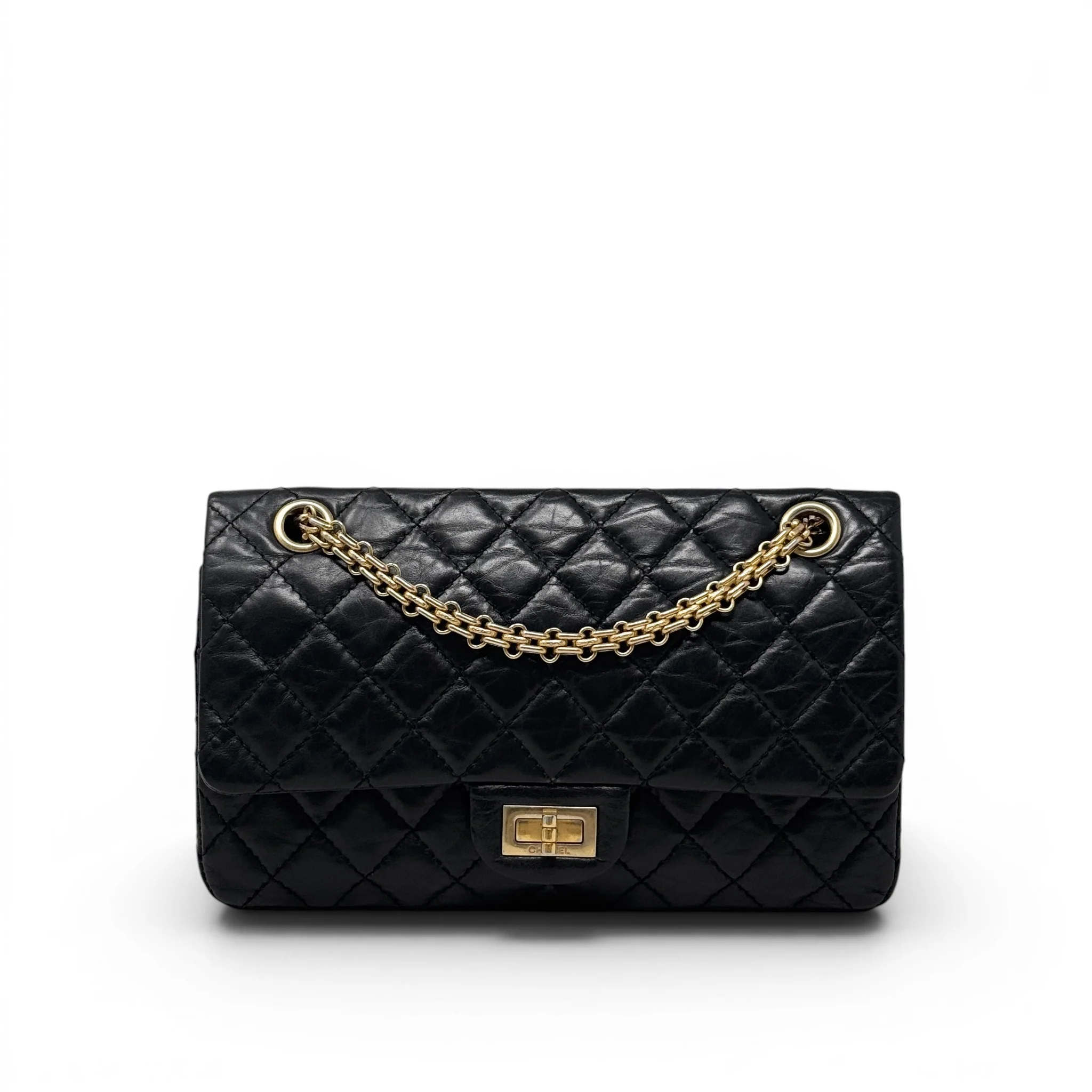Chanel Black Calfskin 2.55 Reissue 225