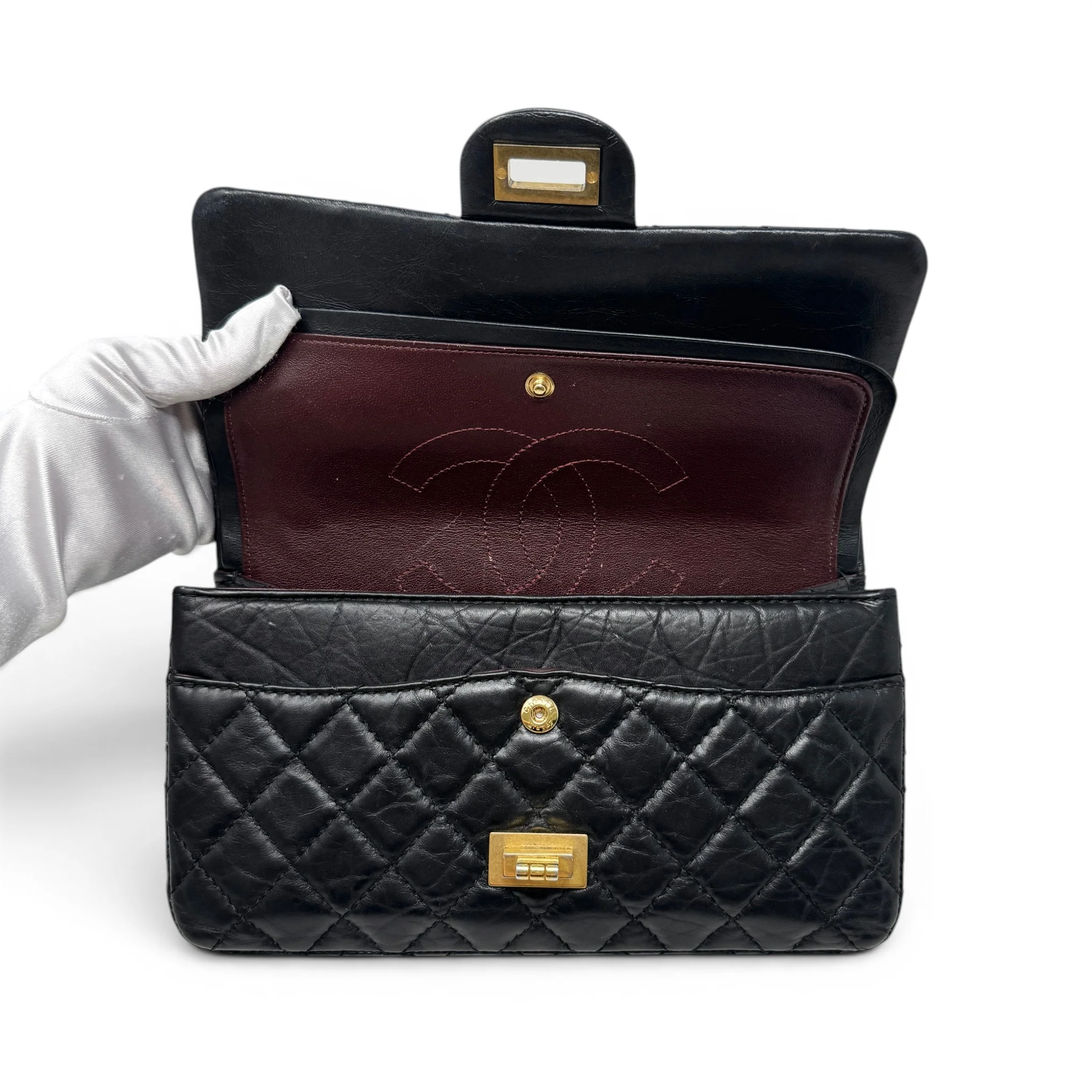 Chanel Black Calfskin 2.55 Reissue 225 - Image 12