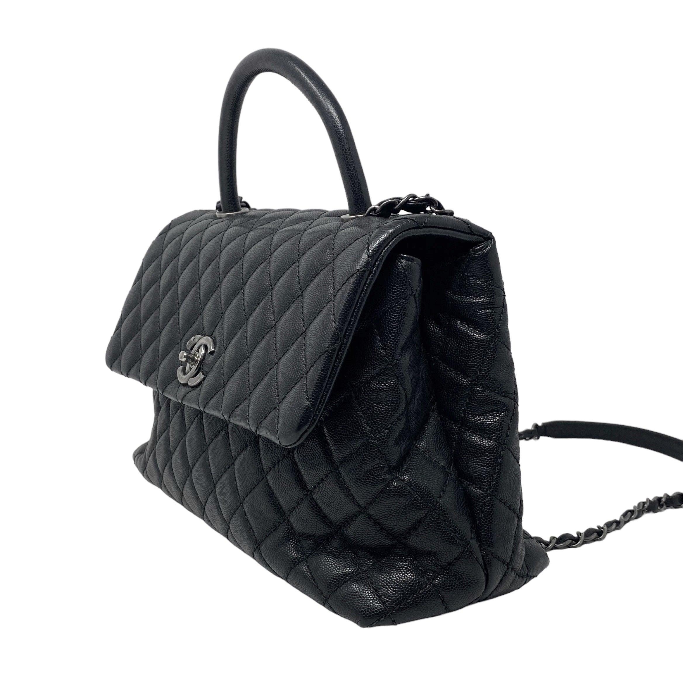 Chanel Black Medium Coco Handle - Image 2