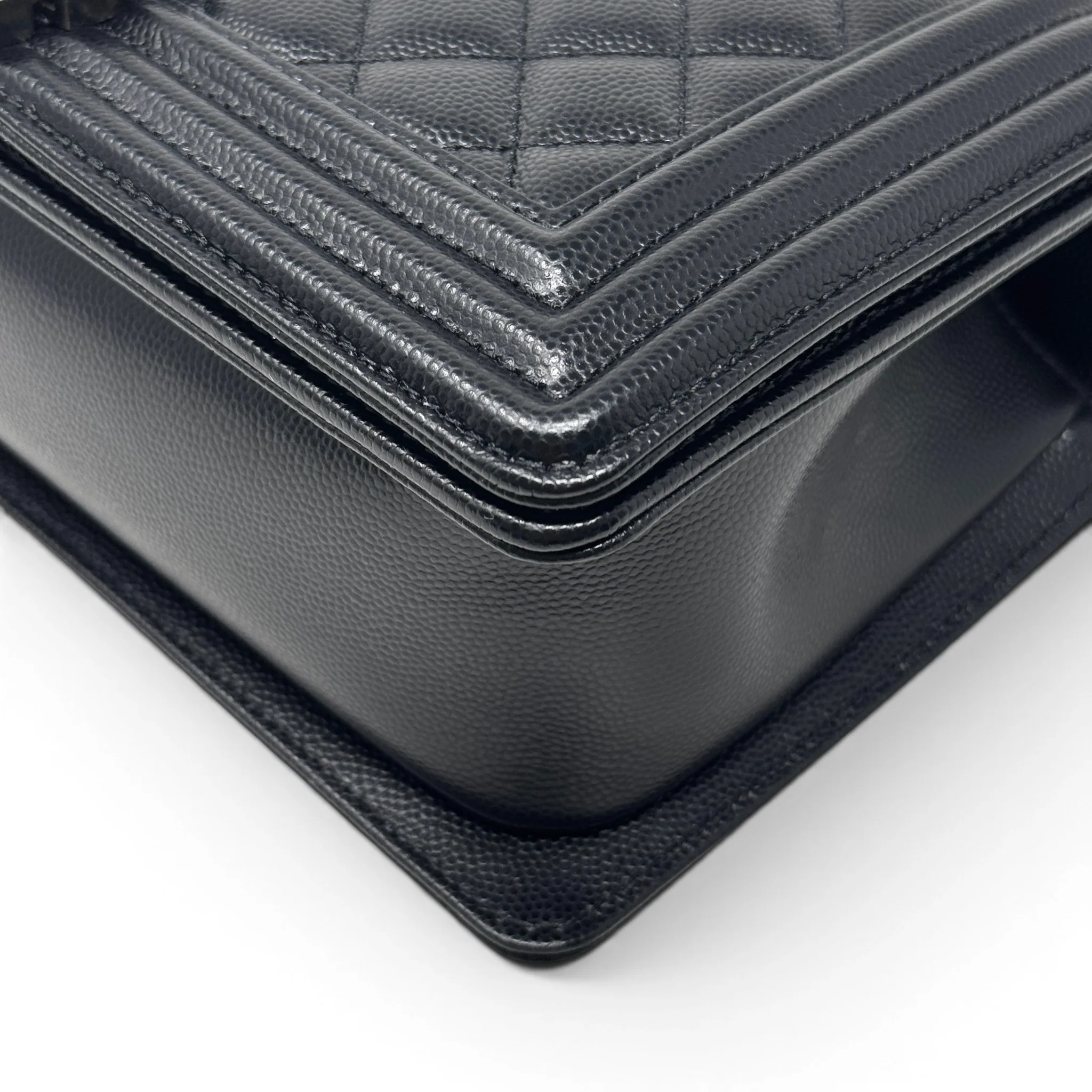 Chanel Black Caviar Medium Boy Bag - Image 6