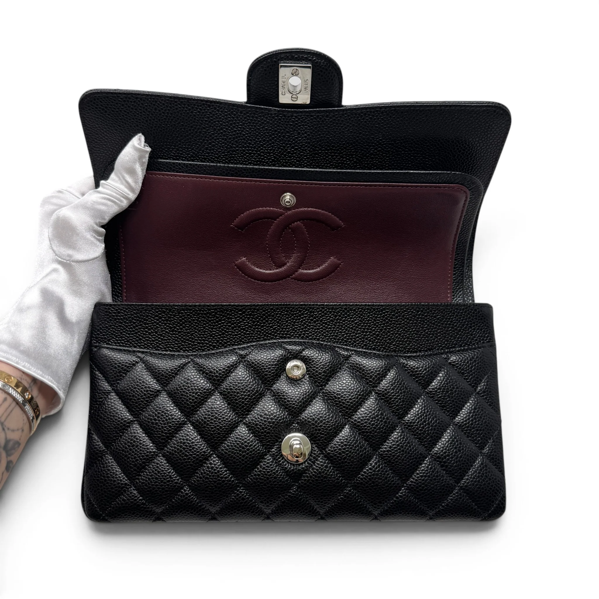 Chanel Black Caviar Medium Classic Flap - Image 12