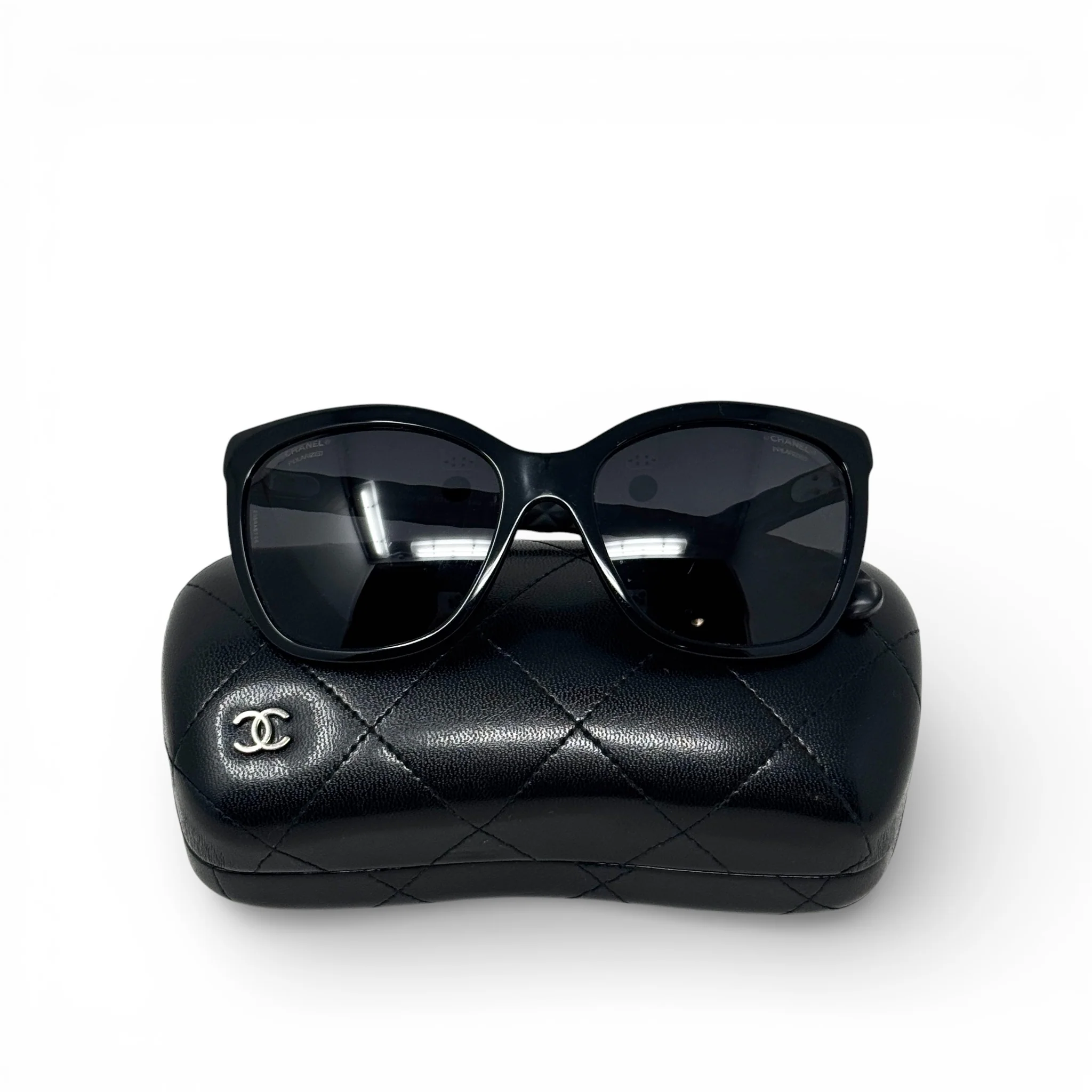 Chanel Black CC Logo Polarized Sunglasses 5288-Q
