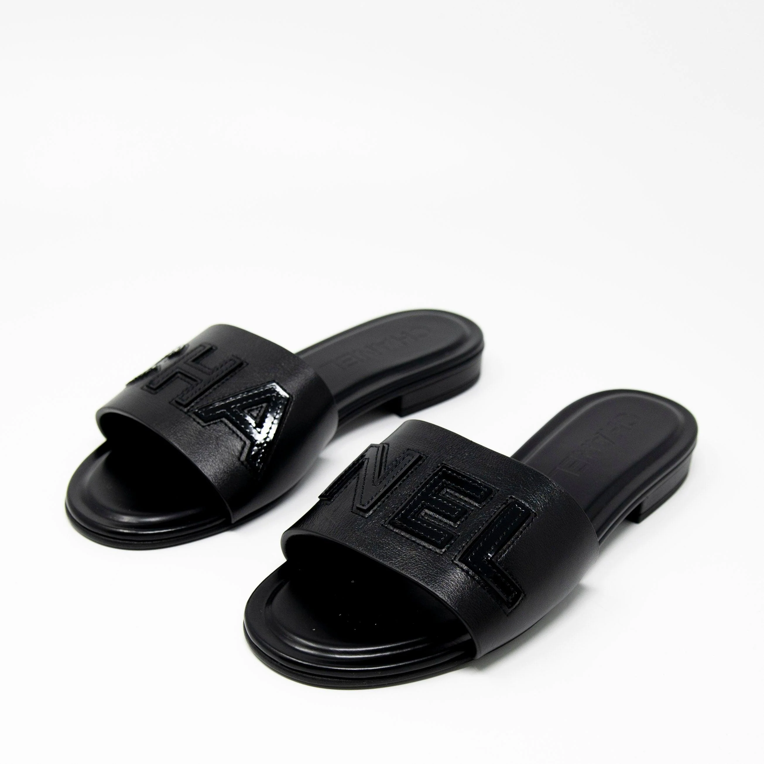 Chanel Black Chanel Logo Sandals 36 - Image 2