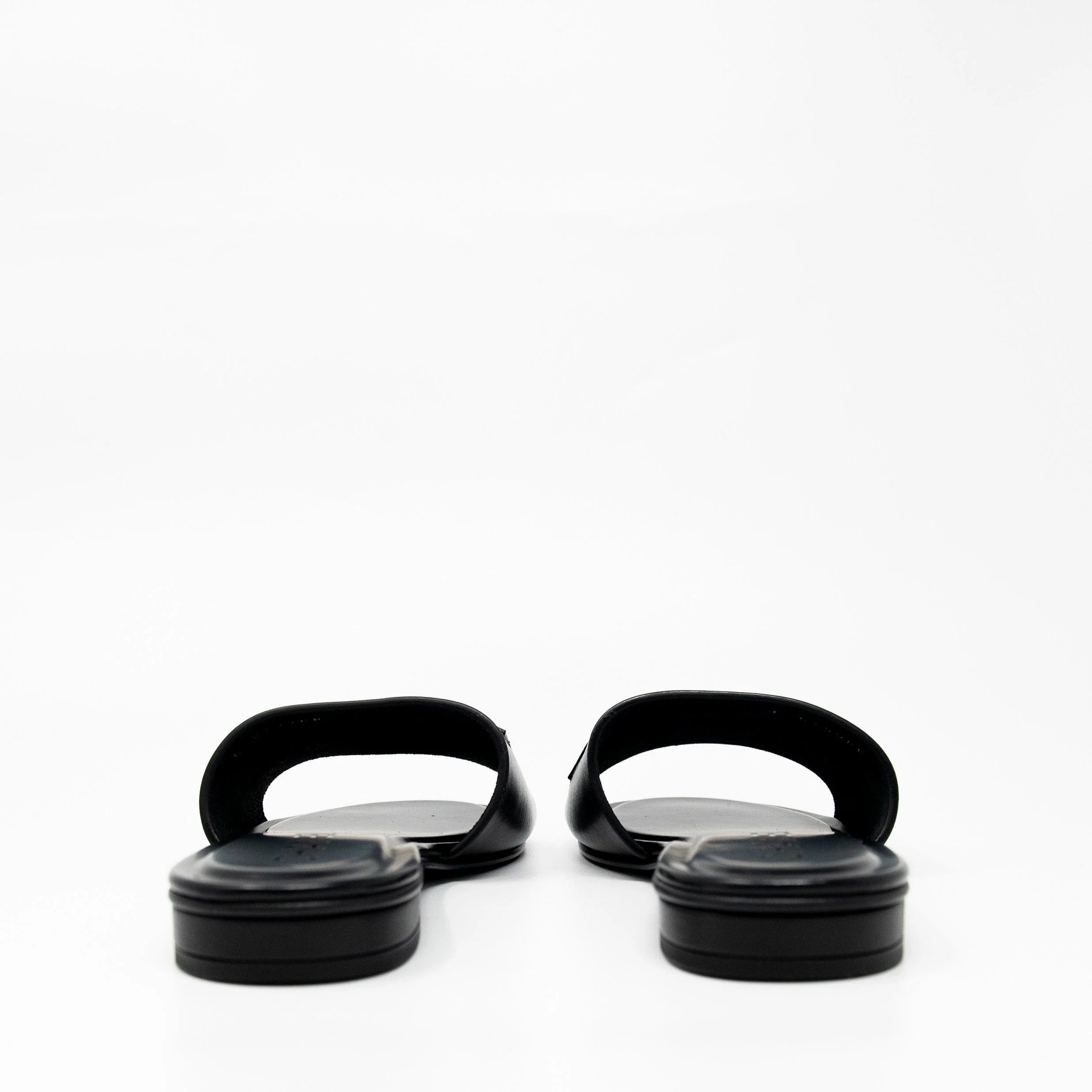 Chanel Black Chanel Logo Sandals 36 - Image 5