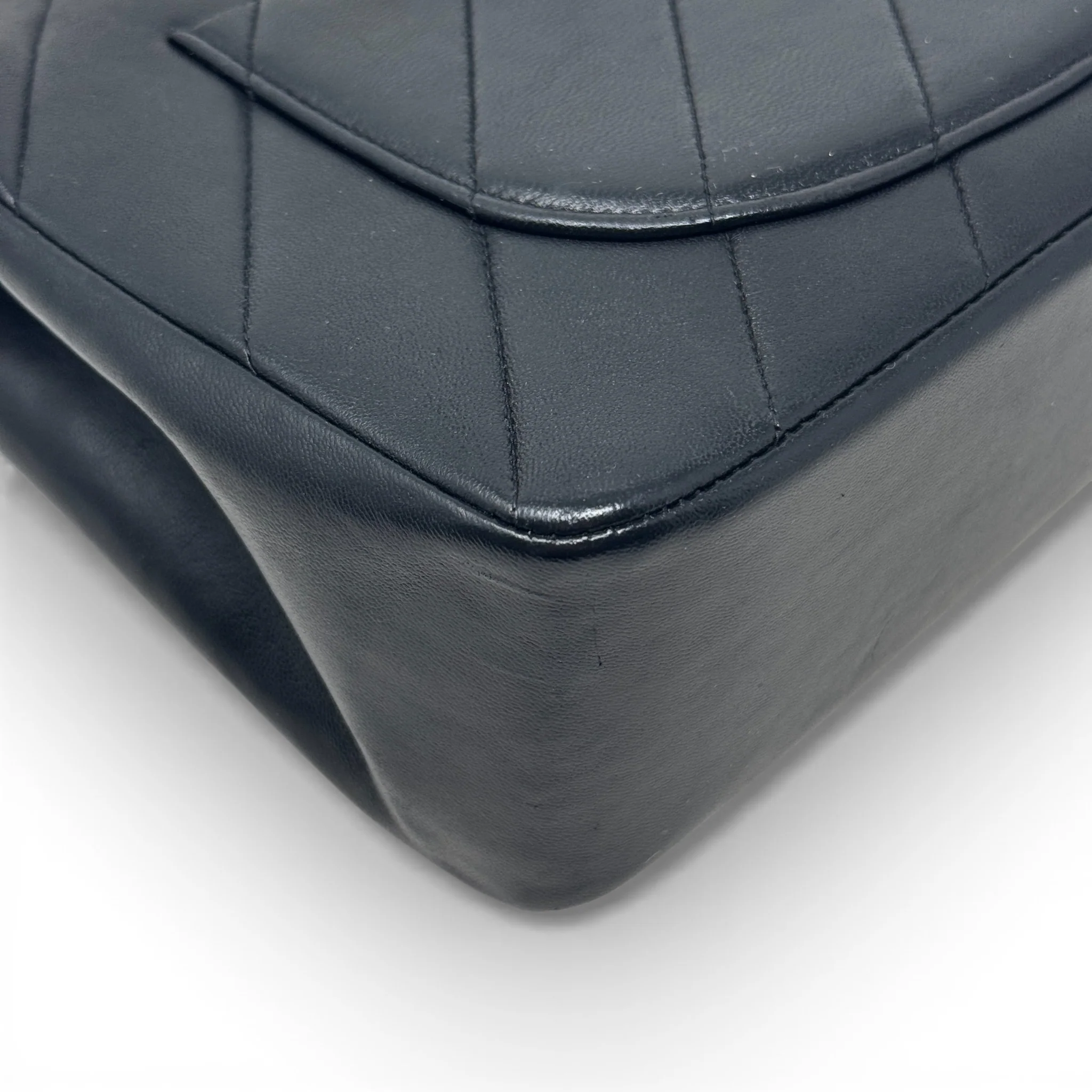 Chanel Black Chevron Vintage Top Handle Bag - Image 9
