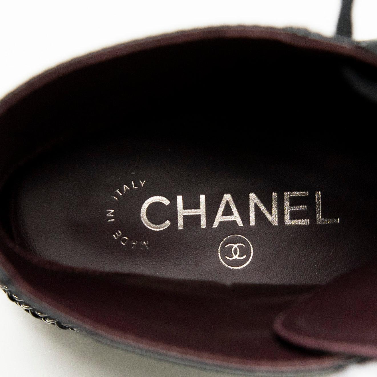 Chanel Black Combat Boots 36.5 - Image 10