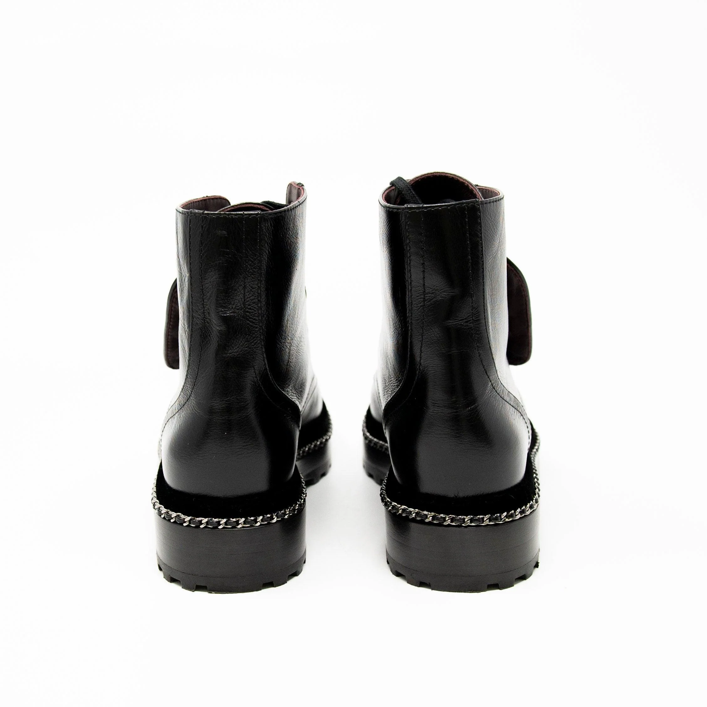 Chanel Black Combat Boots 36.5 - Image 3