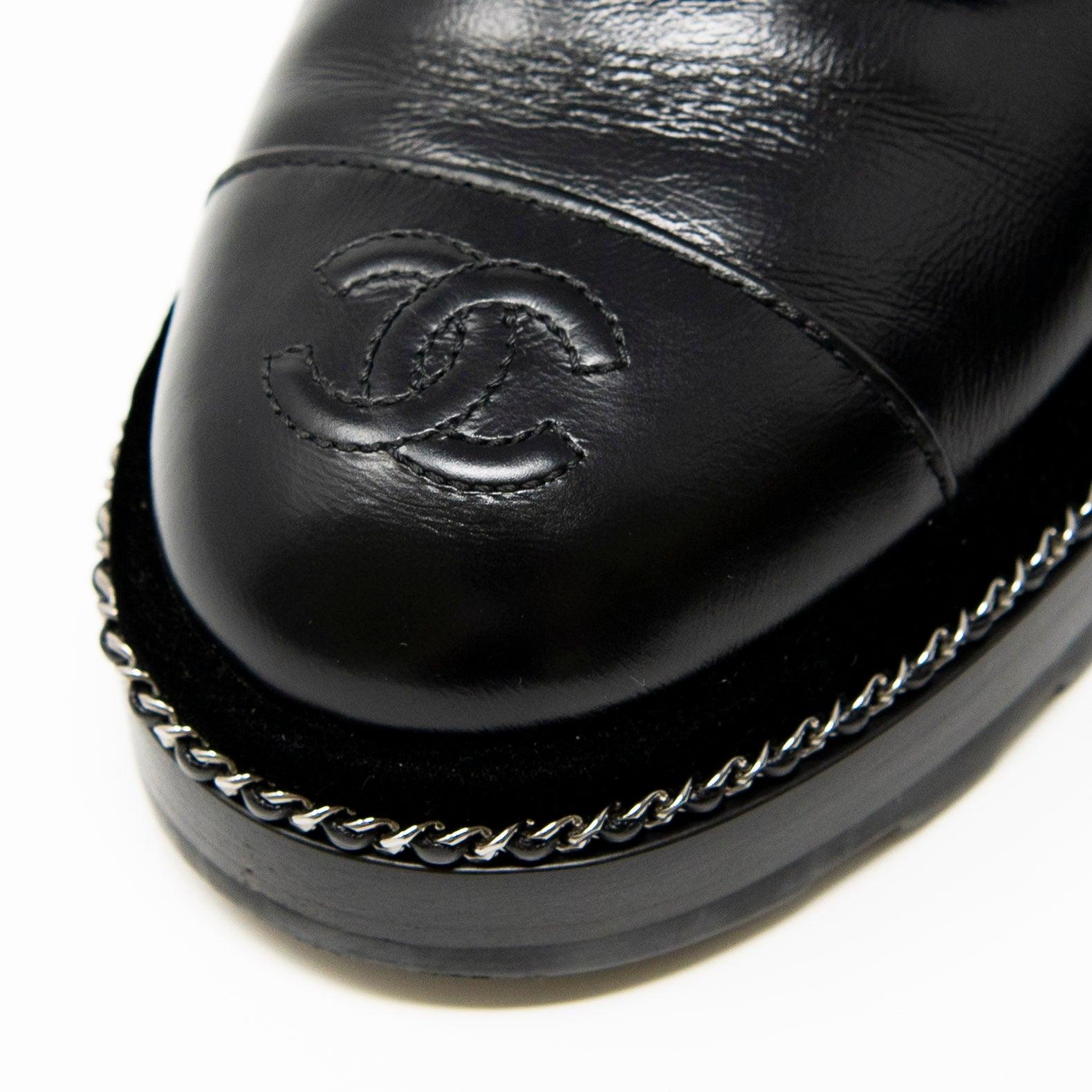 Chanel Black Combat Boots 36.5 - Image 6