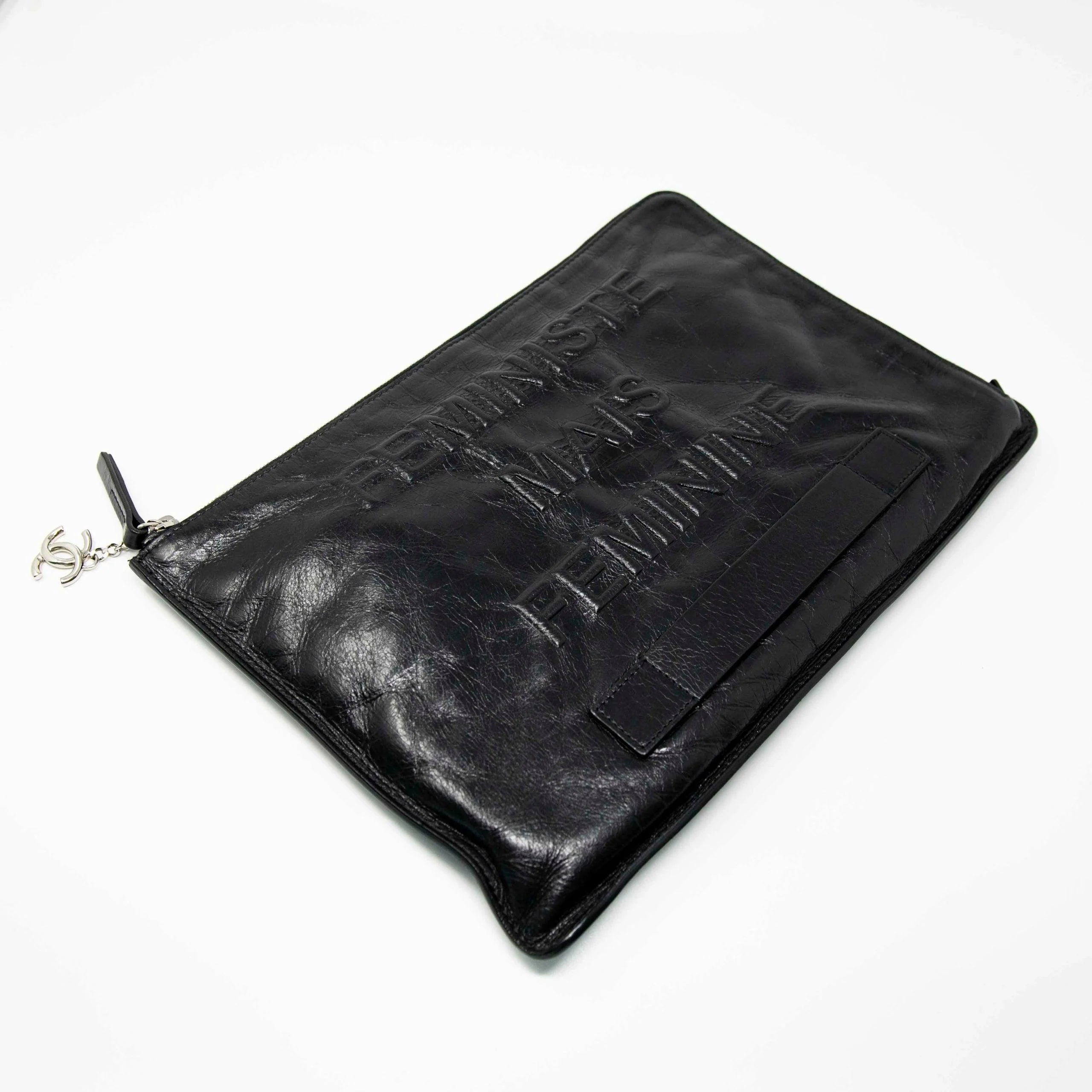 Chanel Black Feministe Mais Feminine Clutch - Image 4