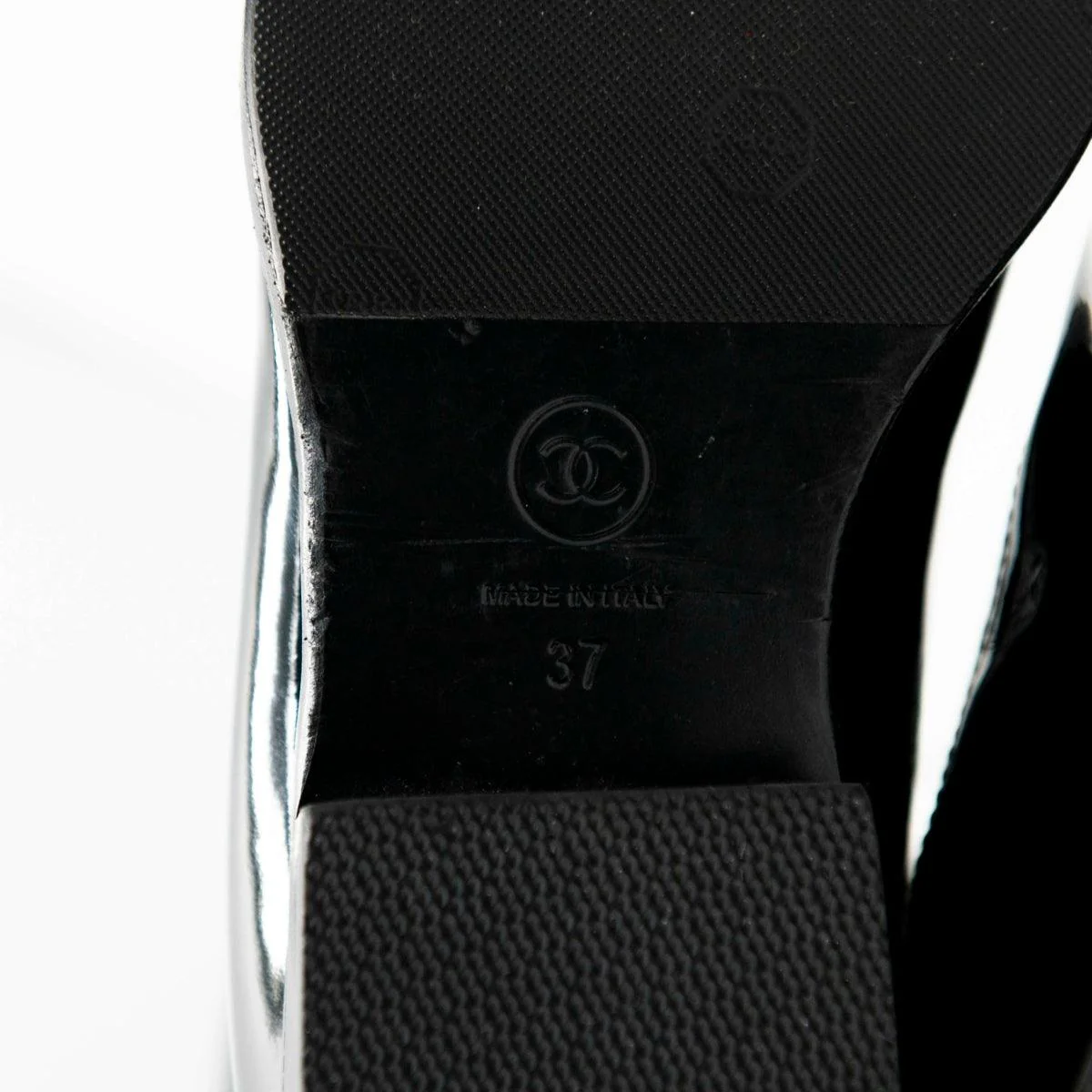 Chanel Black Lace-Up Knee Boots 37 - Image 9