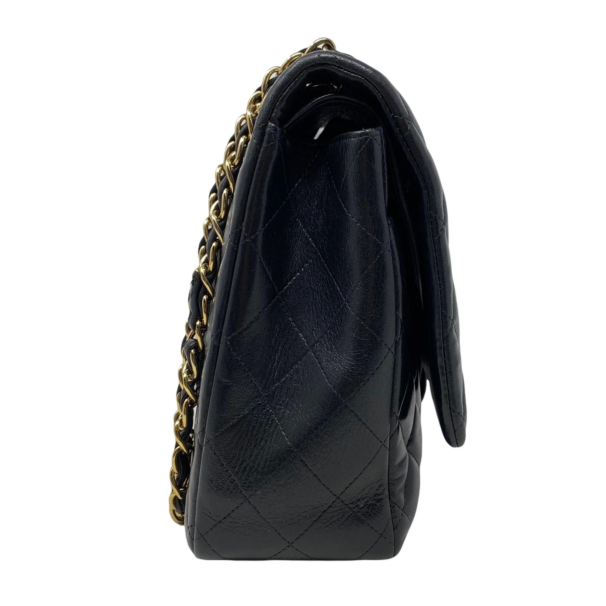 Chanel Black Lambskin Maxi Classic Flap - Image 4
