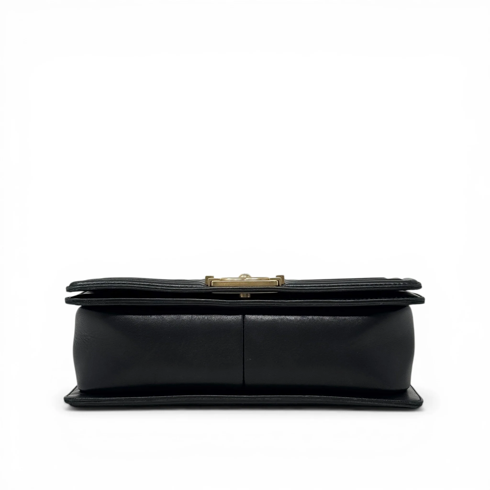 Chanel Black Lambskin Medium Boy Bag - Image 5