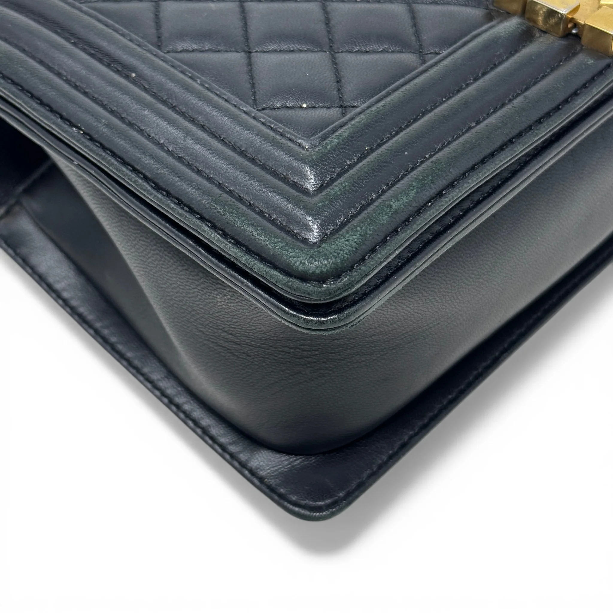 Chanel Black Lambskin Medium Boy Bag - Image 7