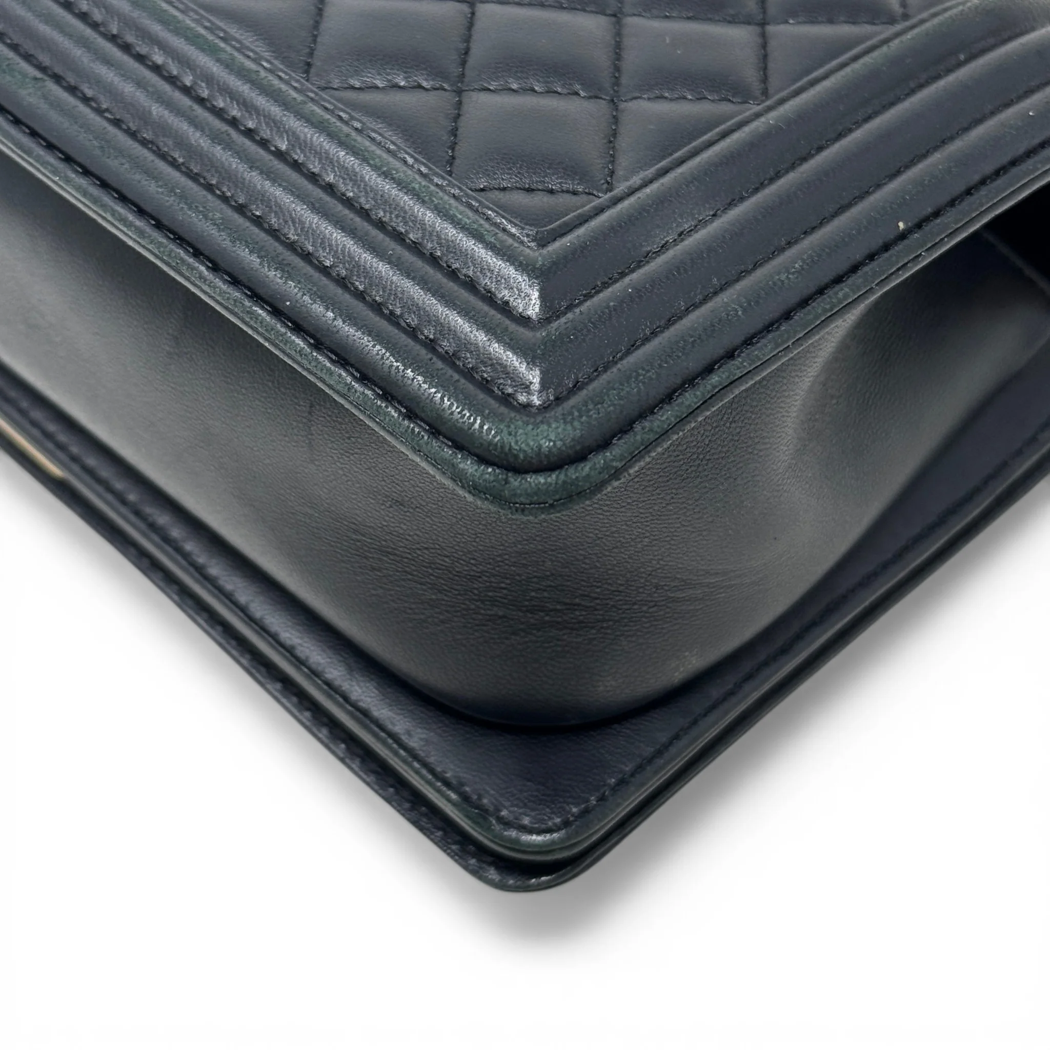 Chanel Black Lambskin Medium Boy Bag - Image 8