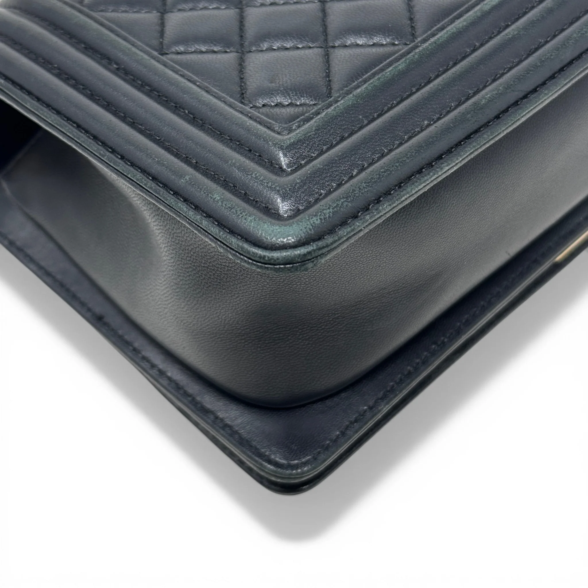 Chanel Black Lambskin Medium Boy Bag - Image 9