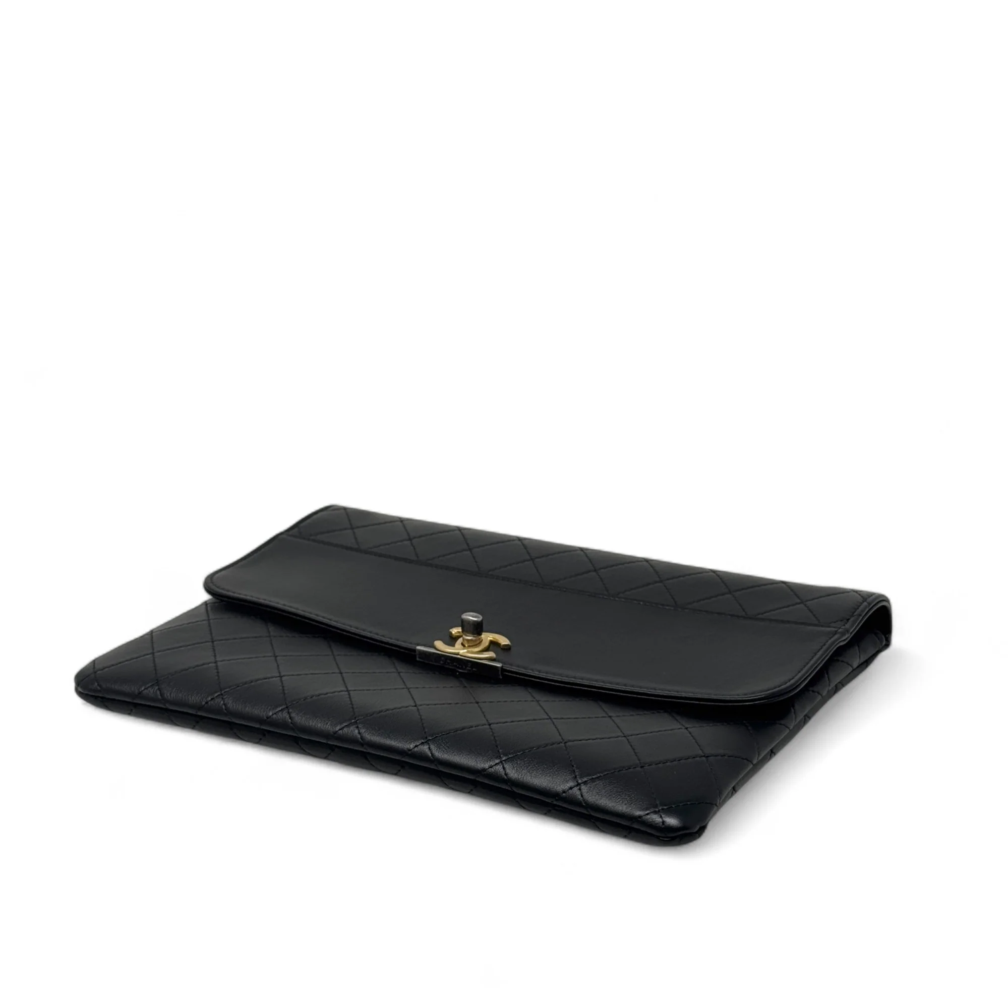 Chanel Black Sleek And Chic Clutch - Image 2
