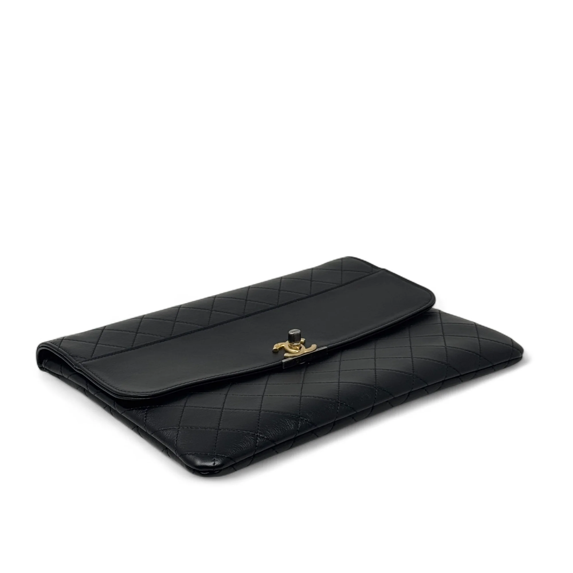 Chanel Black Sleek And Chic Clutch - Image 4