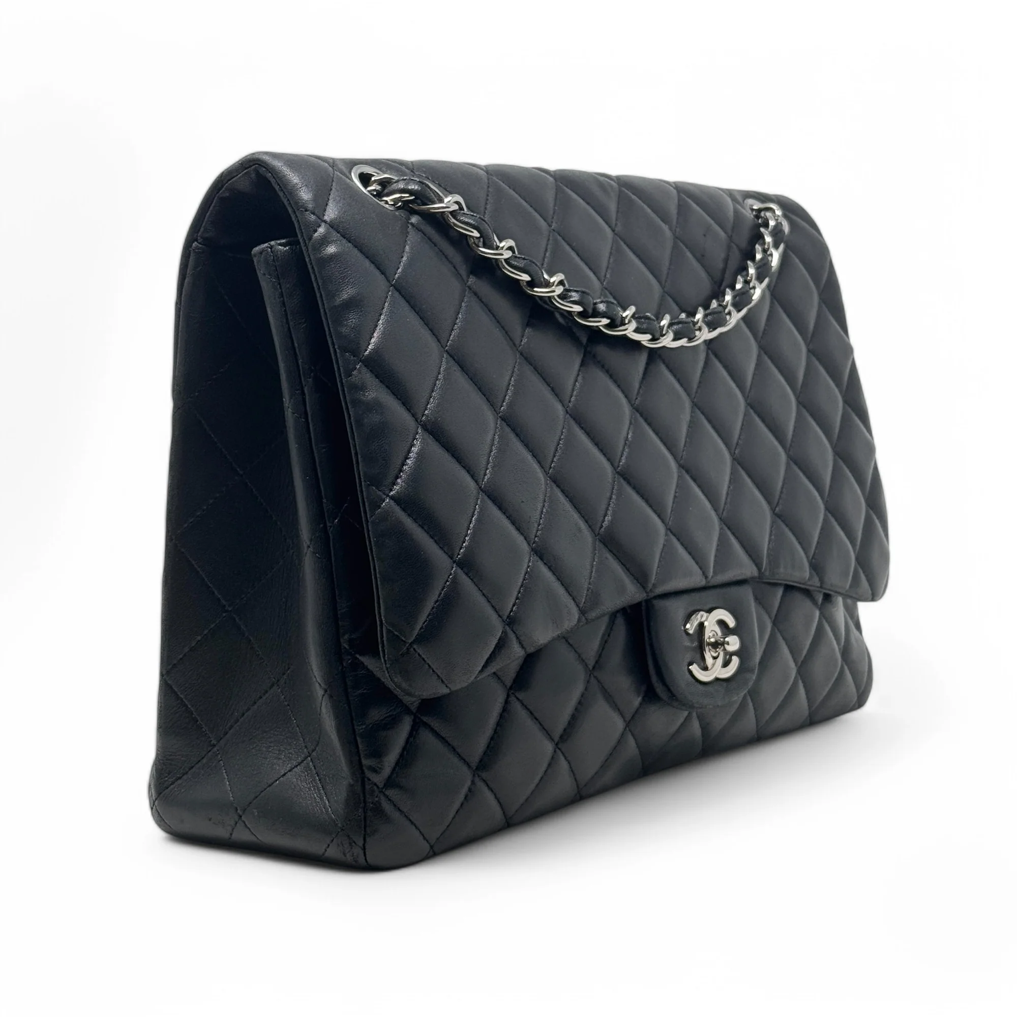Chanel Black Maxi Classic Flap - Image 4