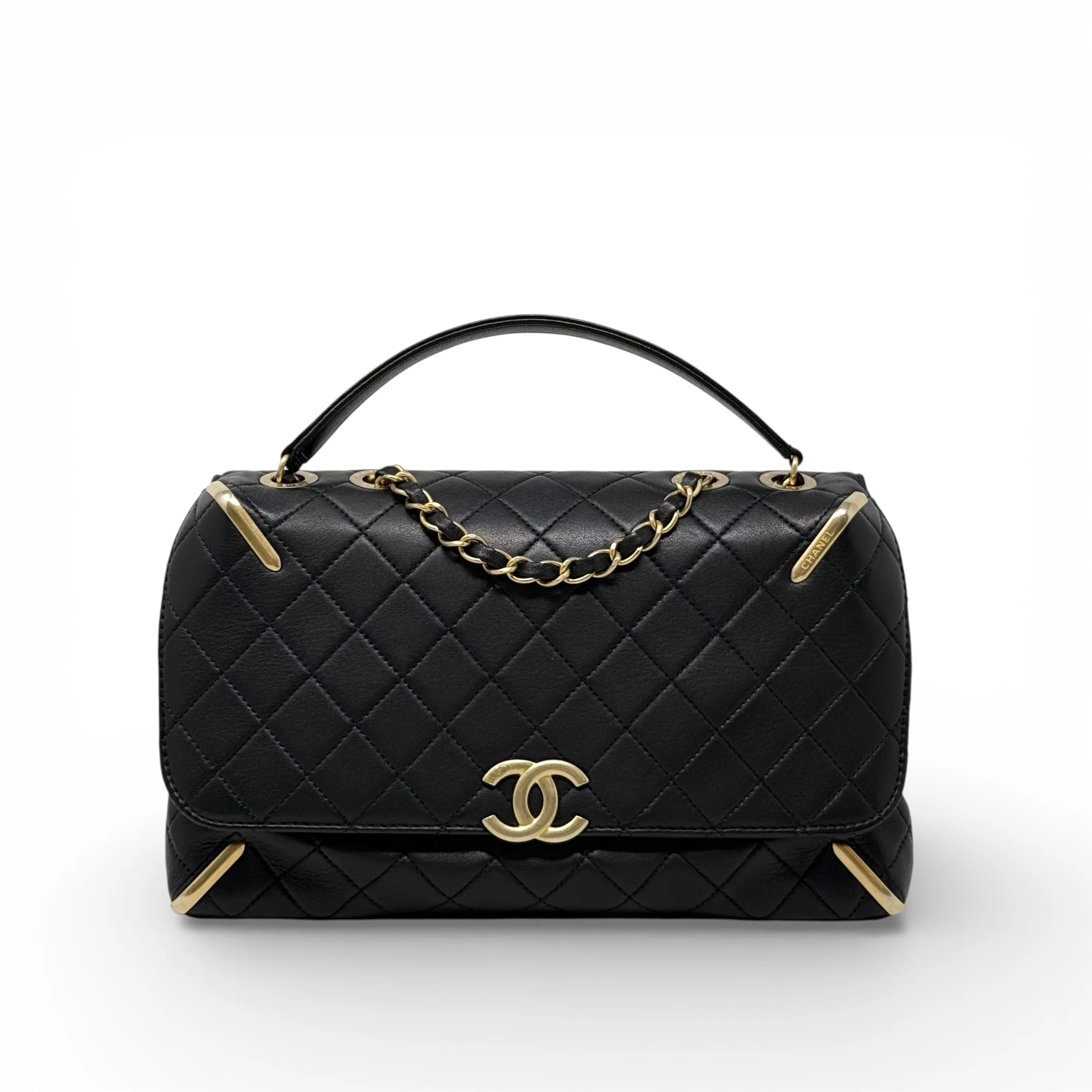 Chanel Black Medium Metal Flap