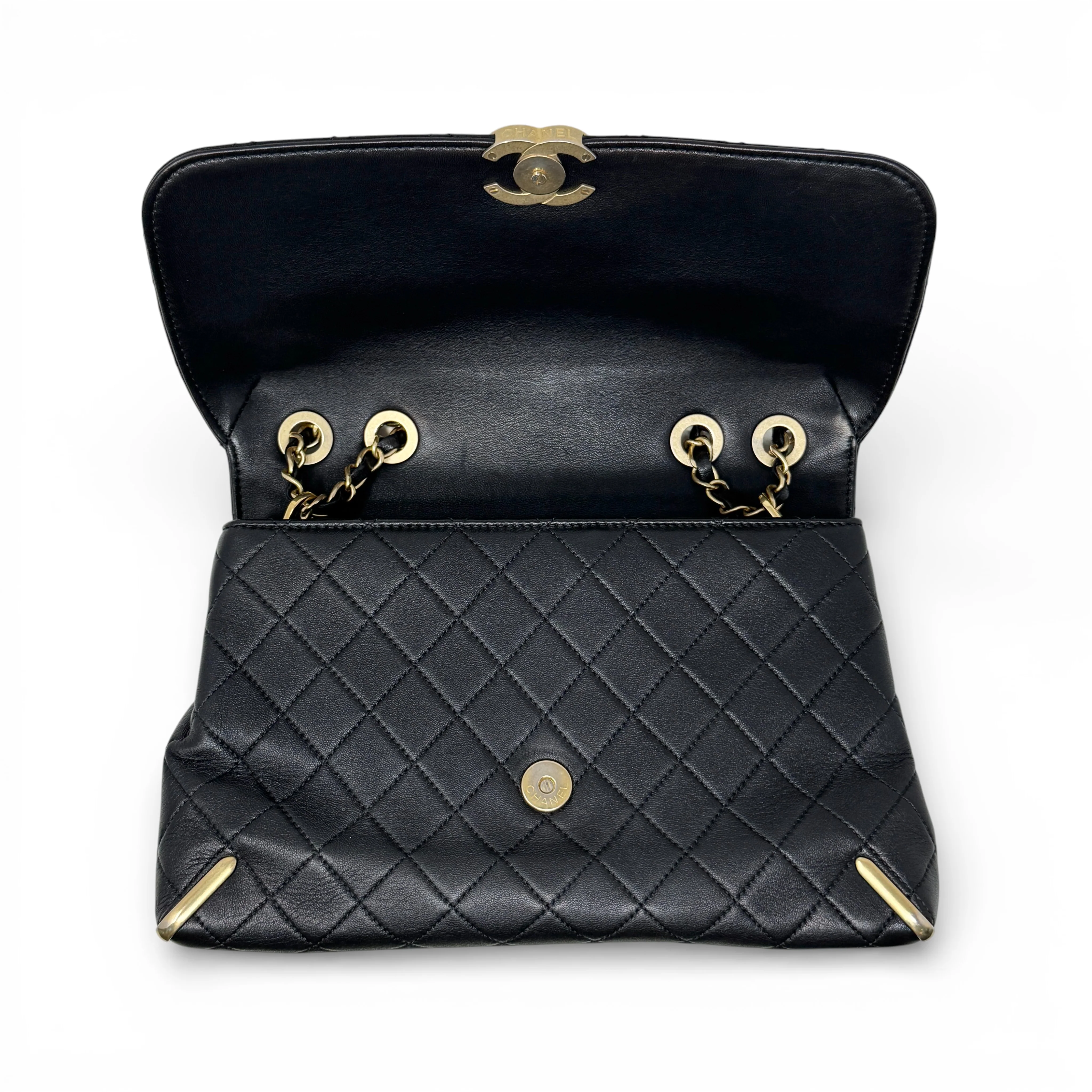 Chanel Black Medium Metal Flap - Image 11