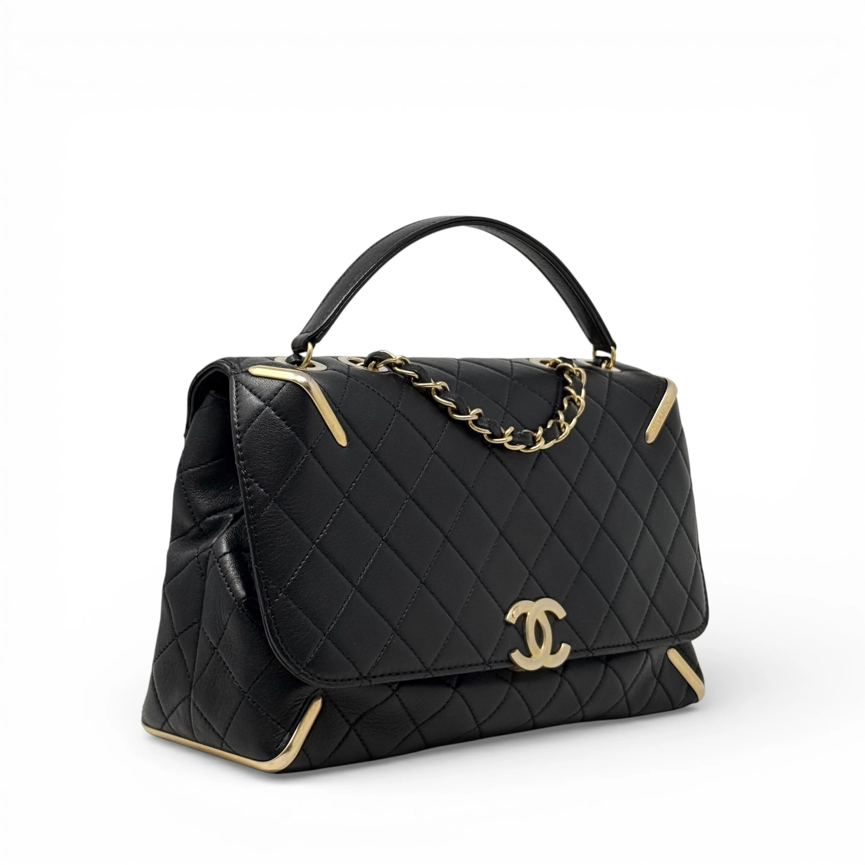 Chanel Black Medium Metal Flap - Image 4