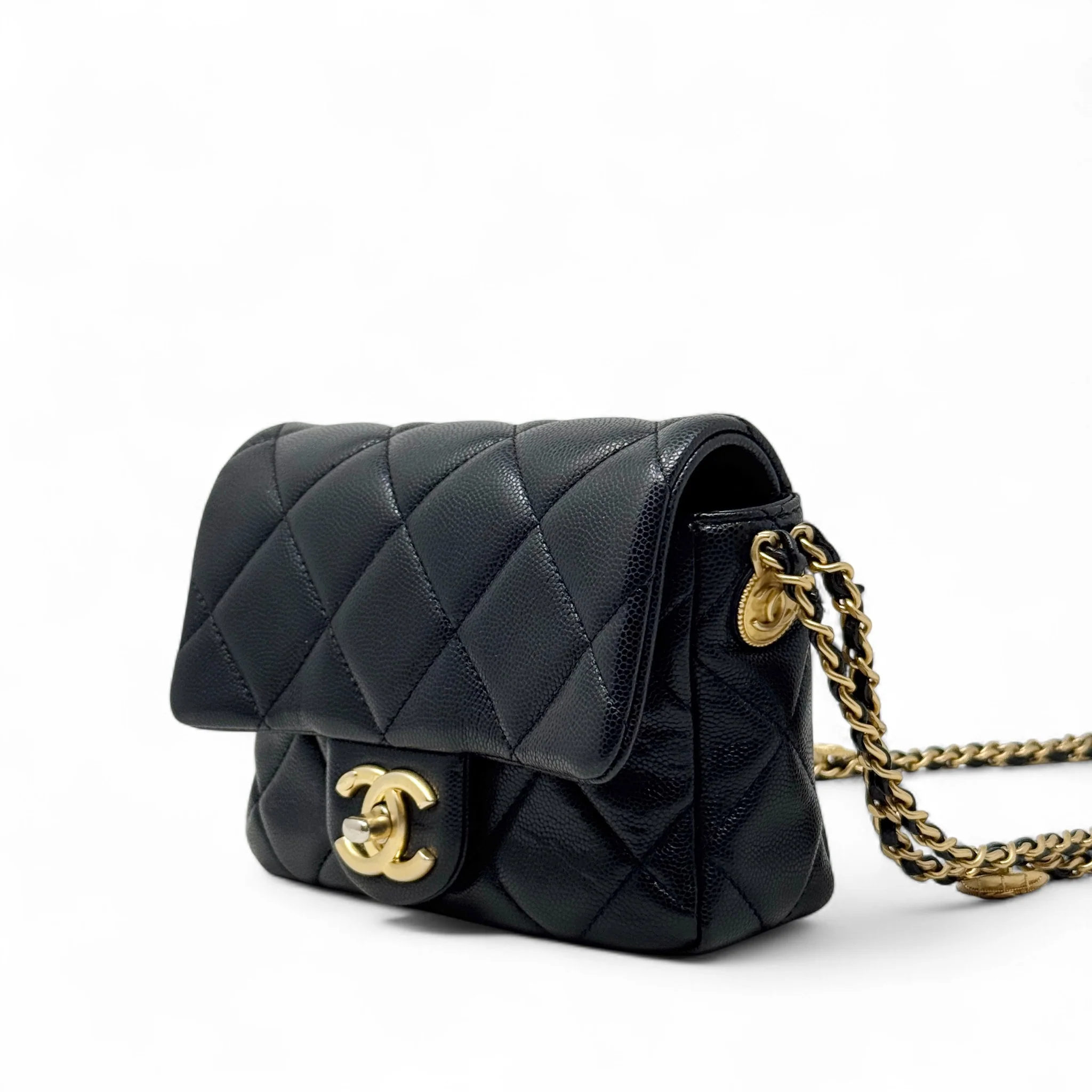 Chanel Black Mini Twist Your Buttons Flap - Image 2
