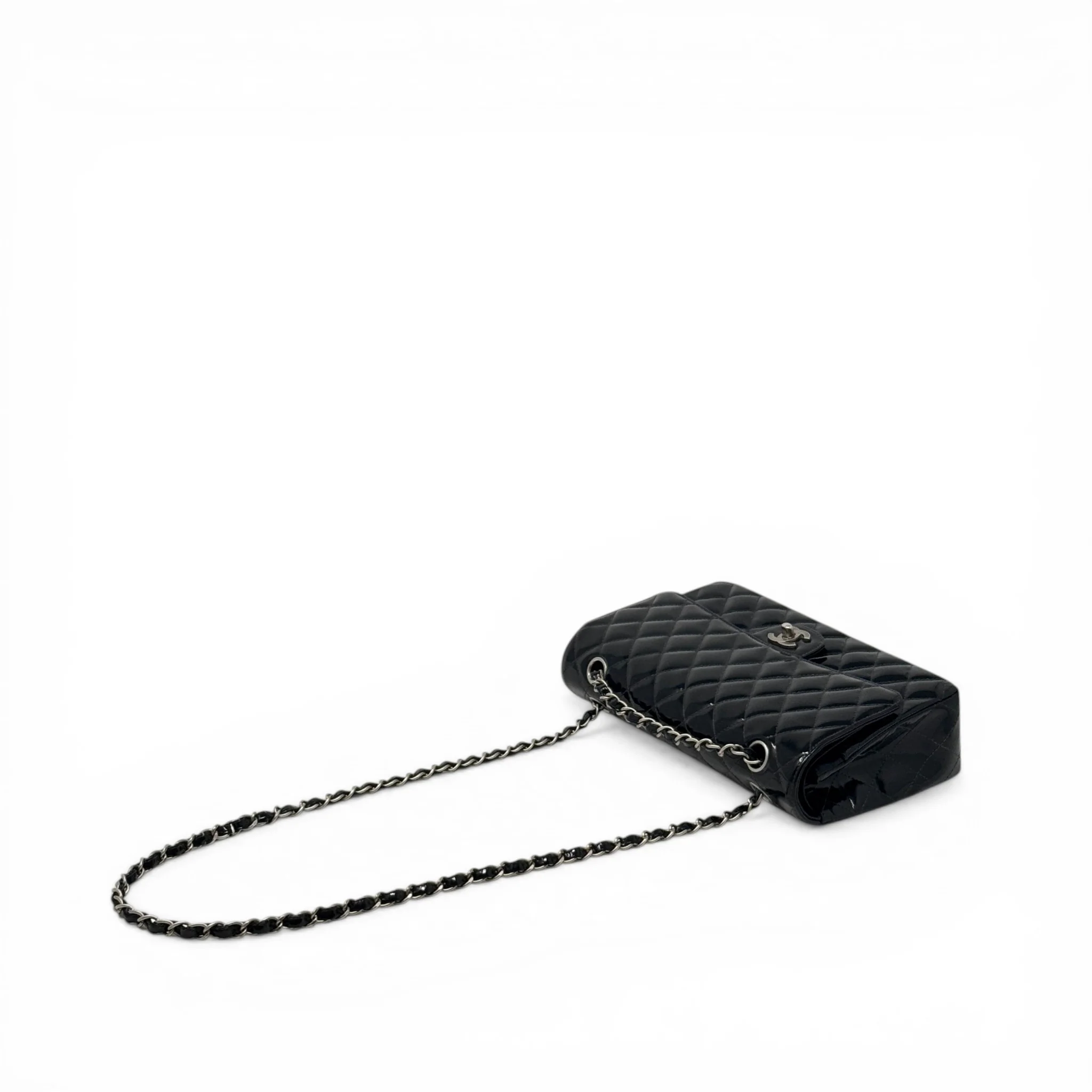 Chanel Black Patent Medium Classic Flap - Image 17
