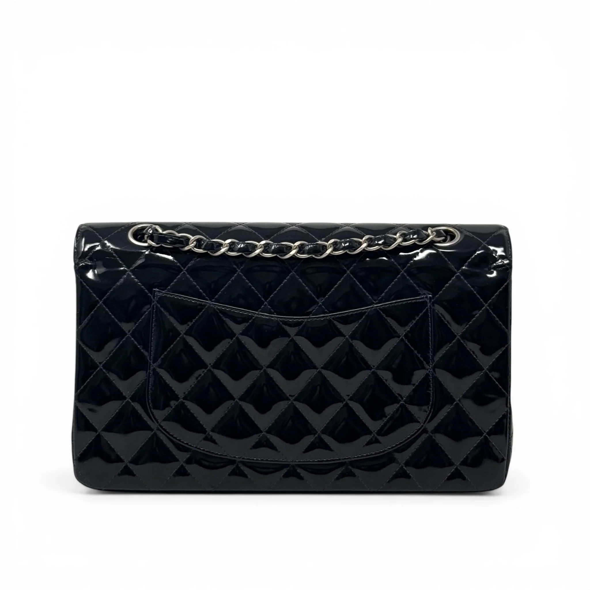 Chanel Black Patent Medium Classic Flap - Image 3